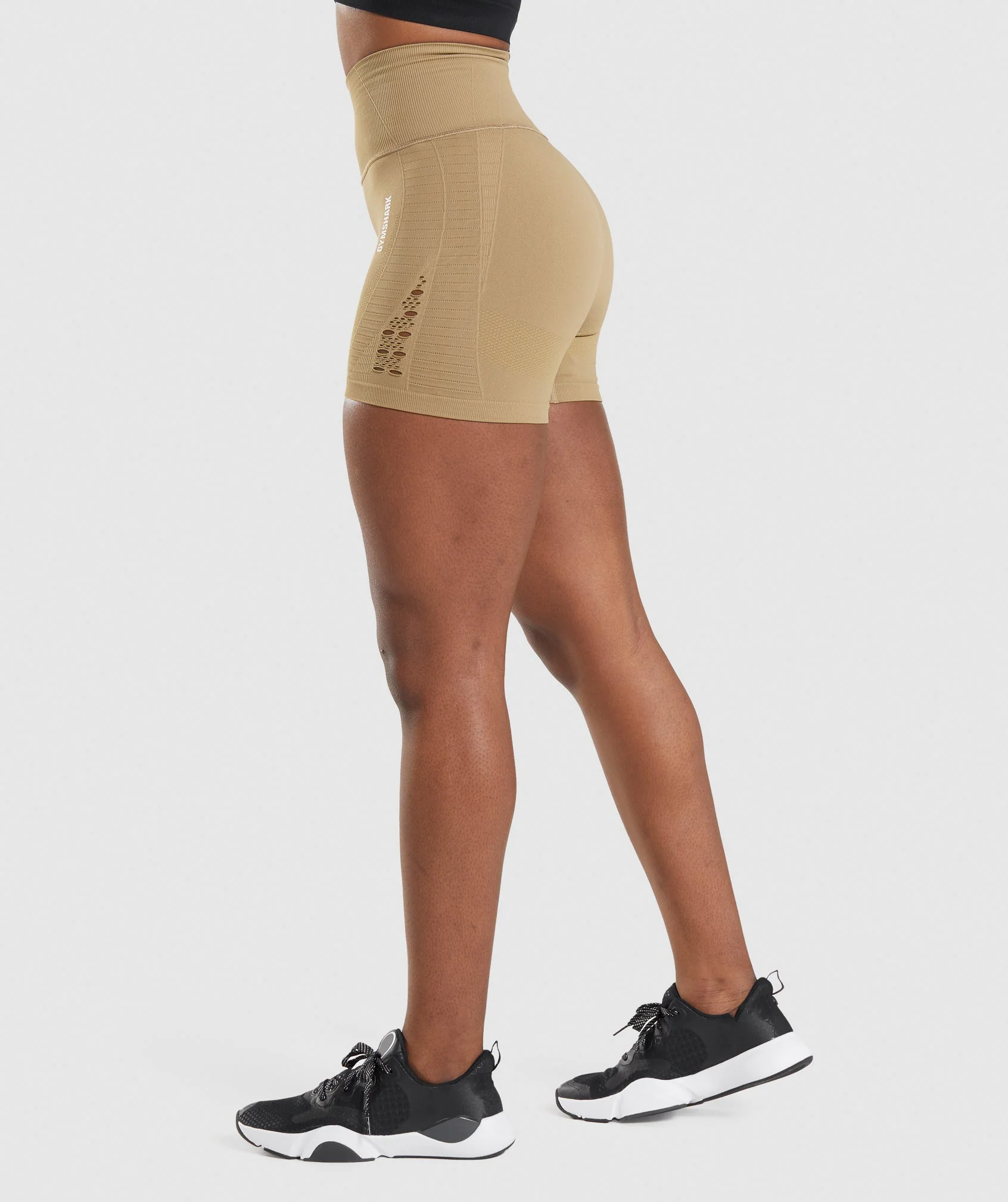 Gymshark Energy Seamless Shorts - Biscotti Brown - Image 3