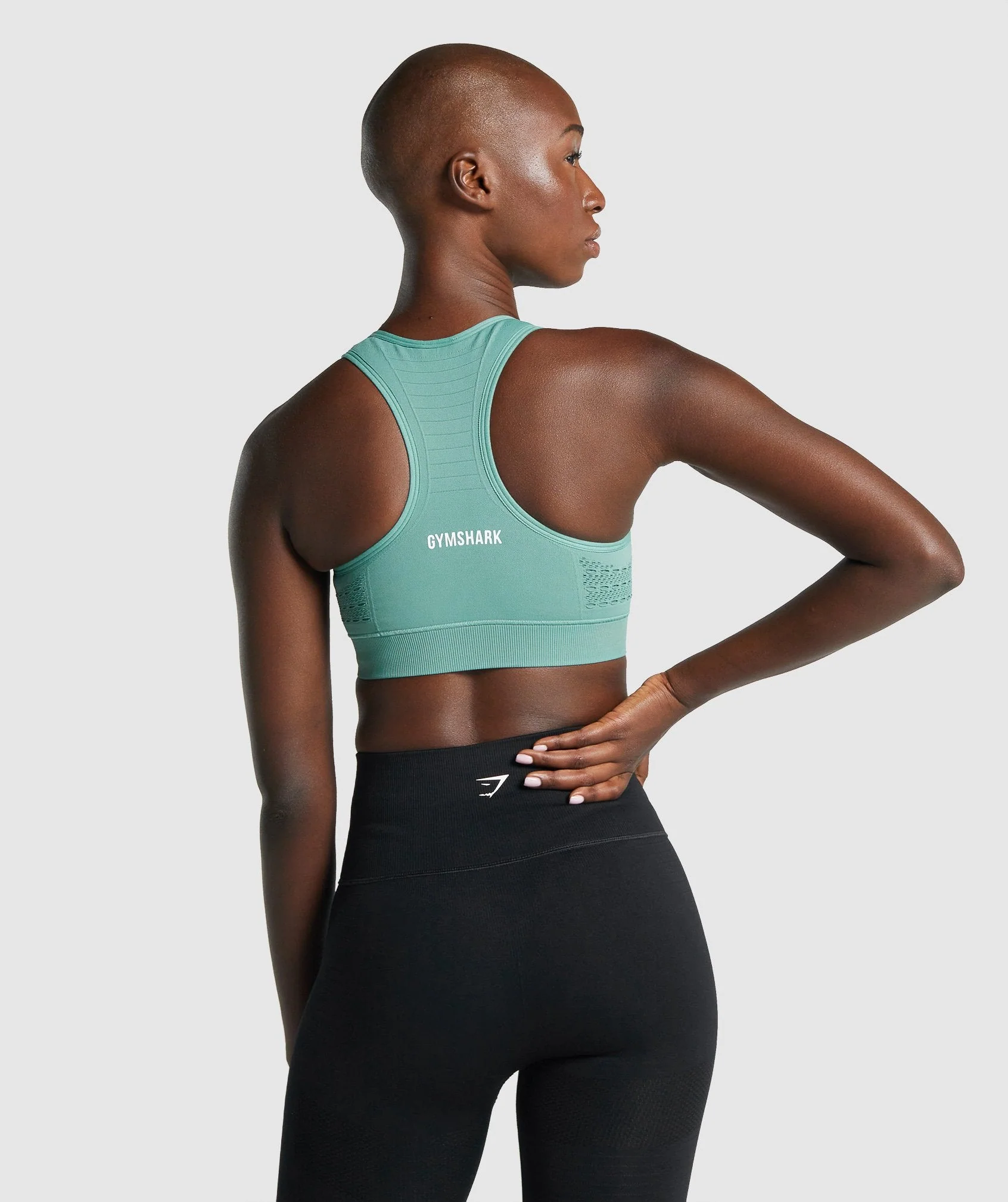 Gymshark Energy Seamless Sports Bra - Light Green - Image 2