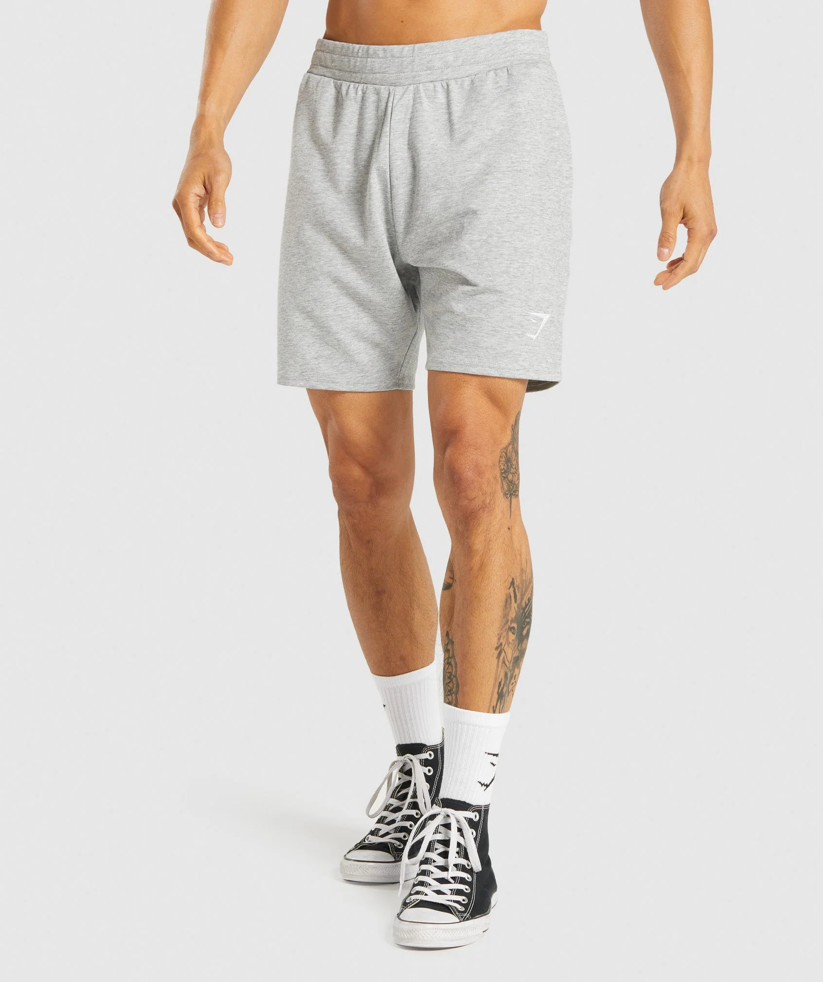 Gymshark Essential 7" Shorts - Light Grey Marl