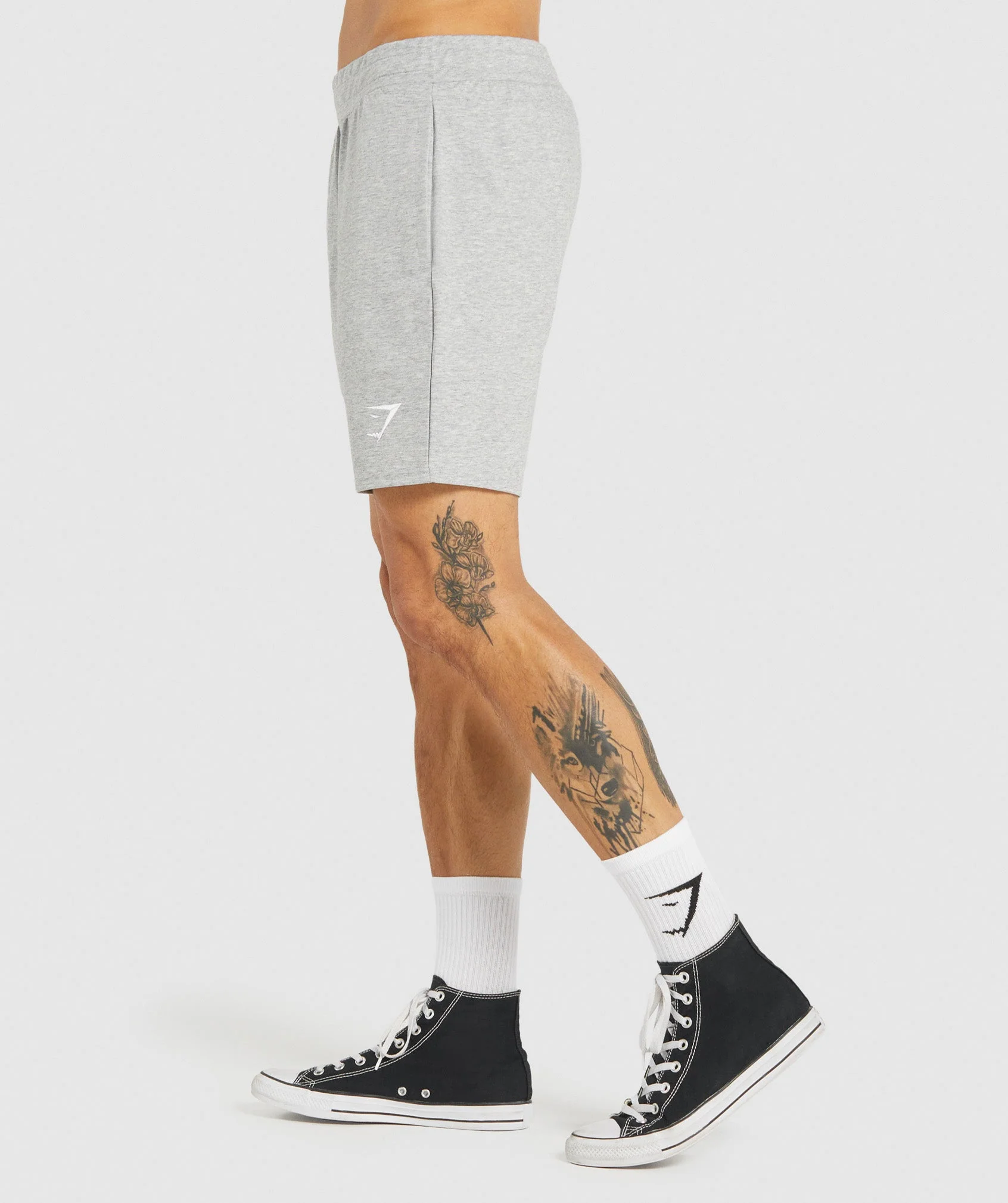 Gymshark Essential 7" Shorts - Light Grey Marl - Image 3