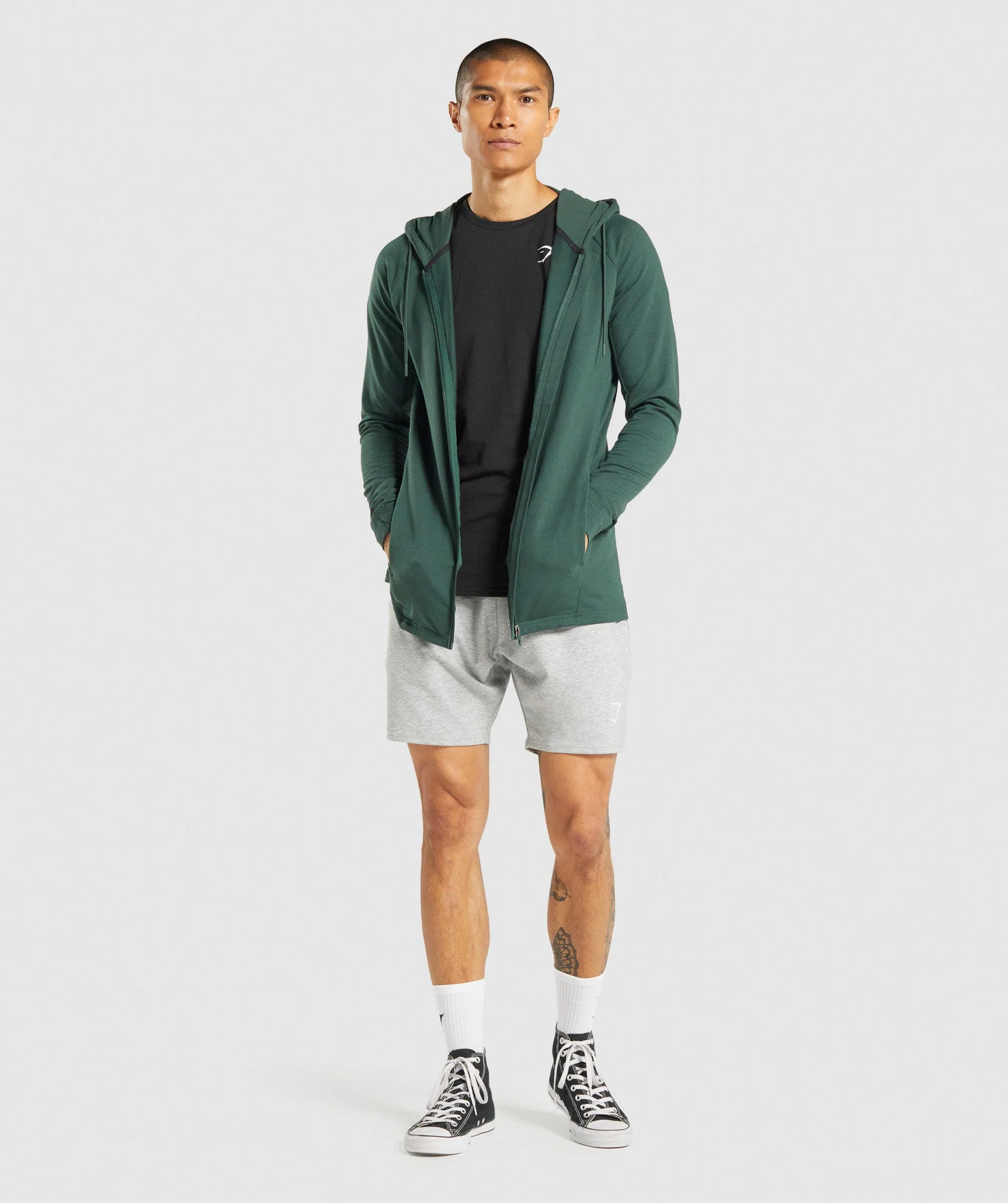 Gymshark Essential 7" Shorts - Light Grey Marl - Image 4