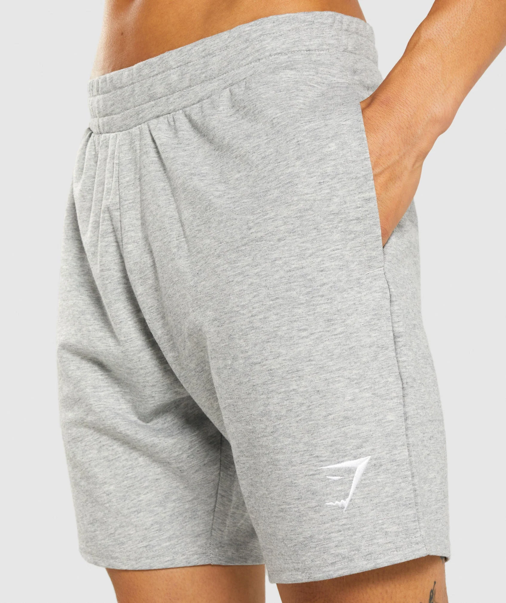 Gymshark Essential 7" Shorts - Light Grey Marl - Image 5
