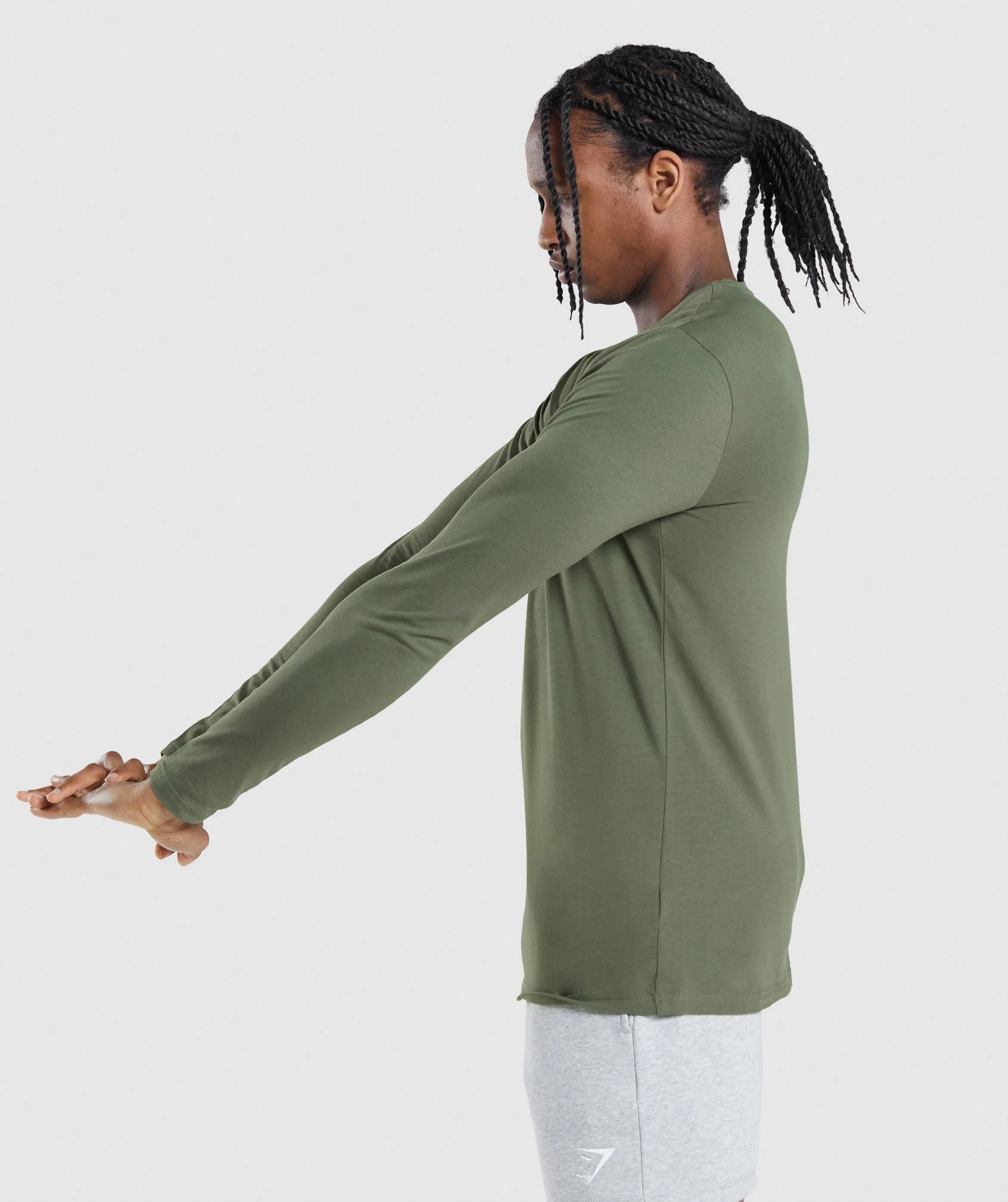 Gymshark Essential Long Sleeve T-Shirt - Core Olive - Image 3