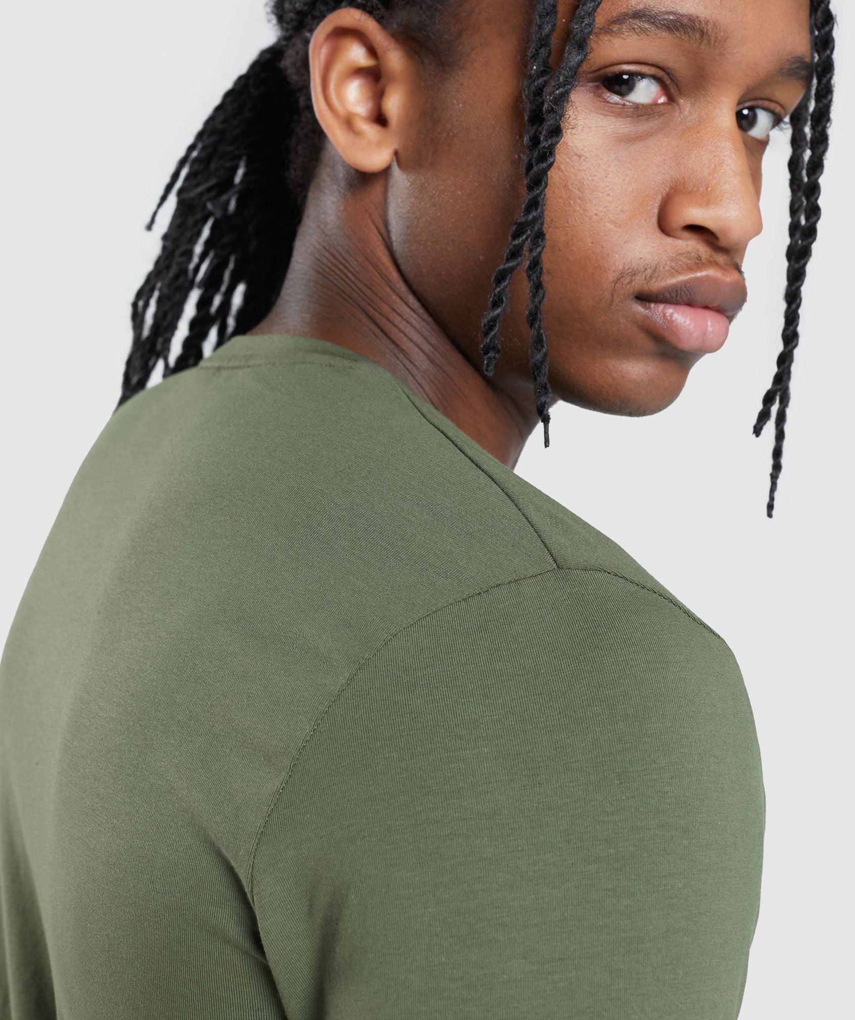 Gymshark Essential Long Sleeve T-Shirt - Core Olive - Image 5