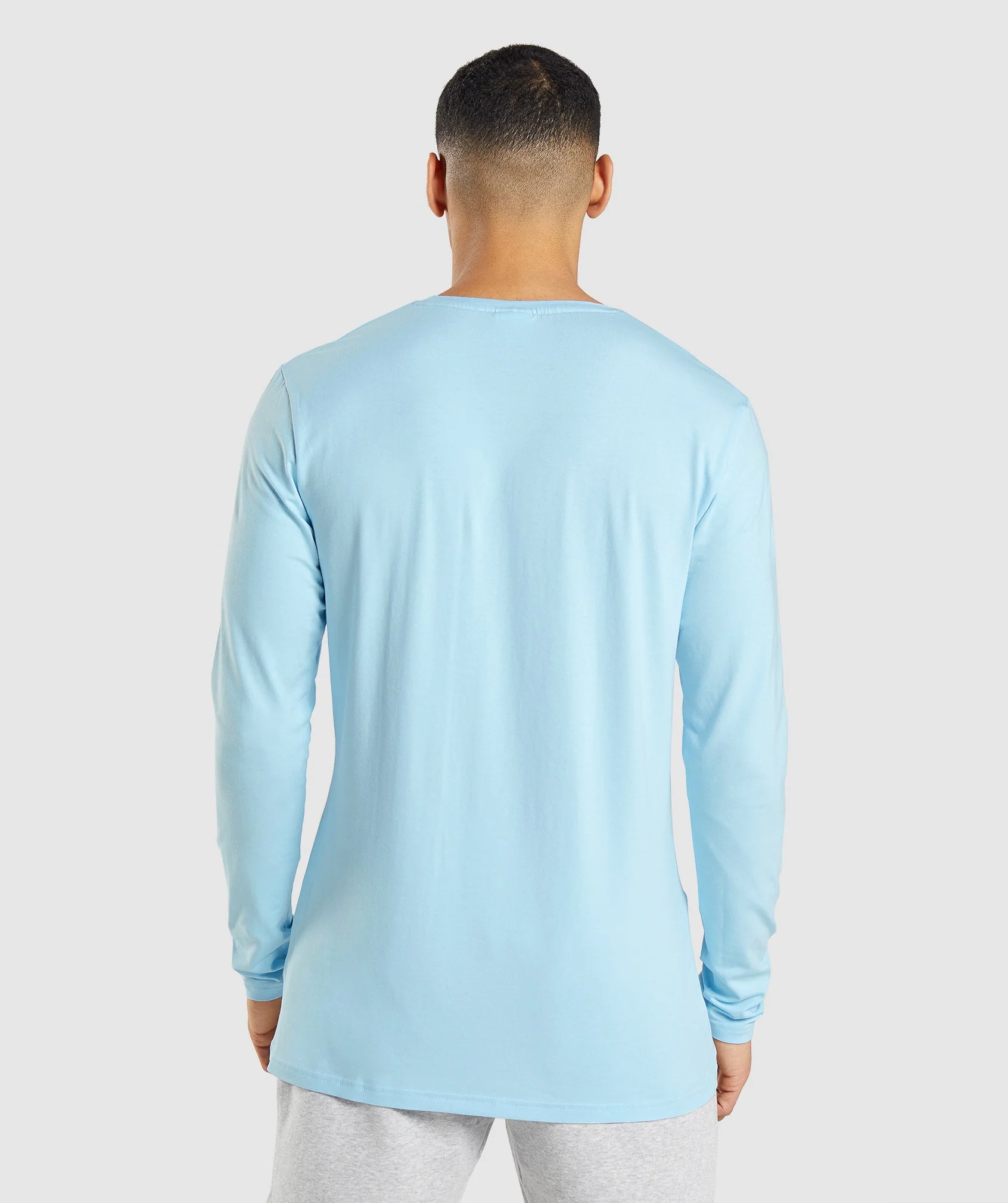 Gymshark Essential Long Sleeve T-Shirt - Linen Blue - Image 2