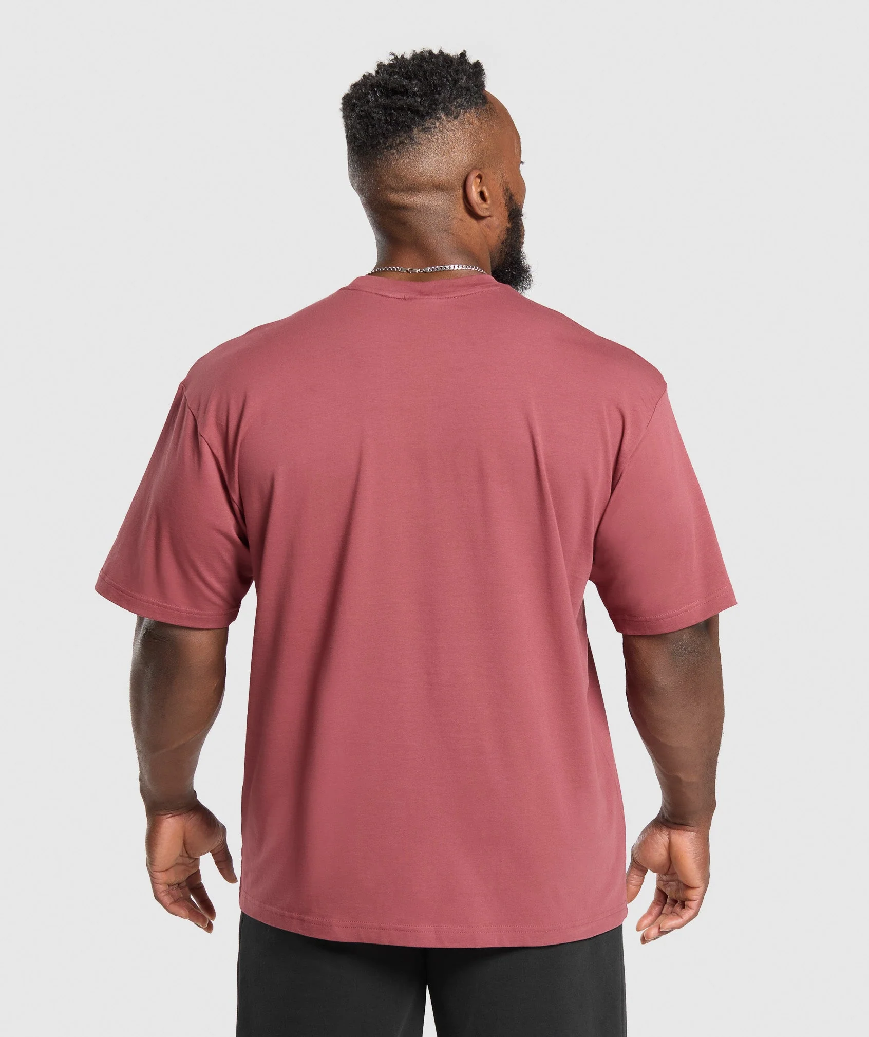Gymshark Essential Oversized T-Shirt - Washed Berry Pink - Image 2