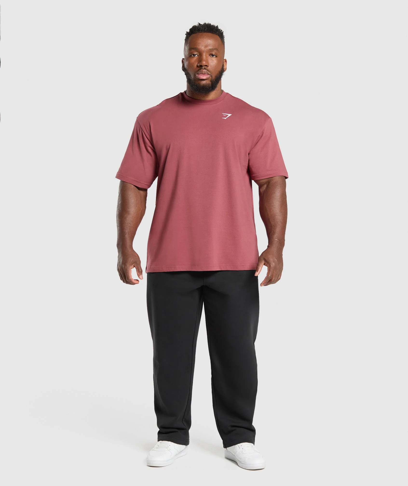 Gymshark Essential Oversized T-Shirt - Washed Berry Pink - Image 3