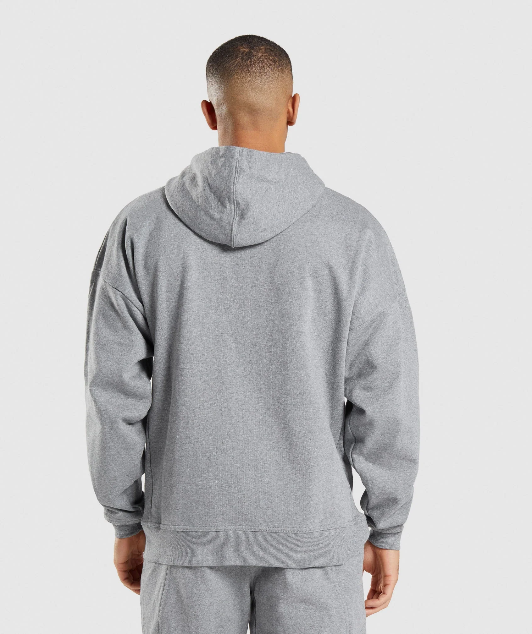 Gymshark Essential Zip Up Hoodie - Charcoal Marl - Image 2
