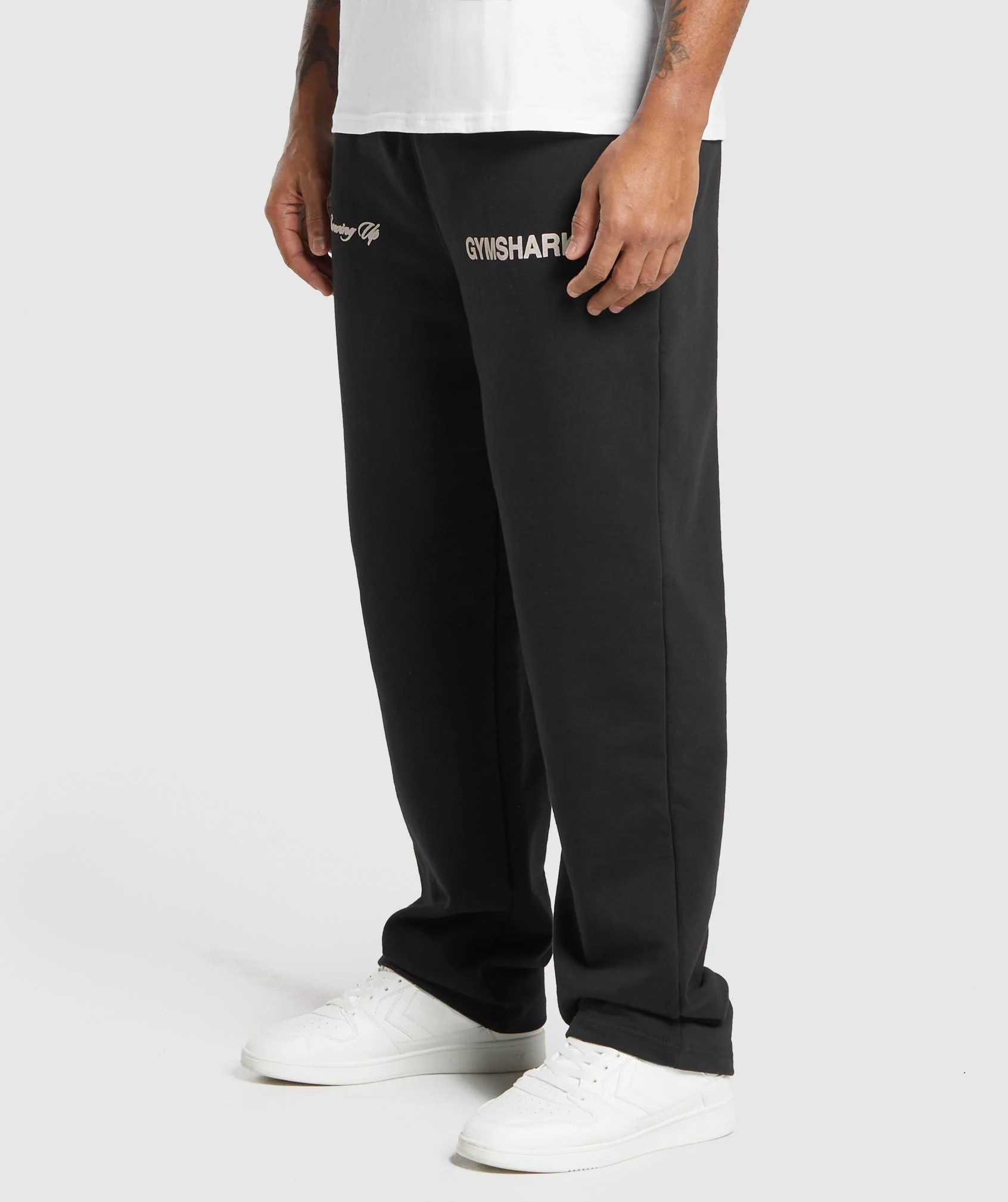 Gymshark EST 2012 Straight Leg Joggers - Black - Image 3