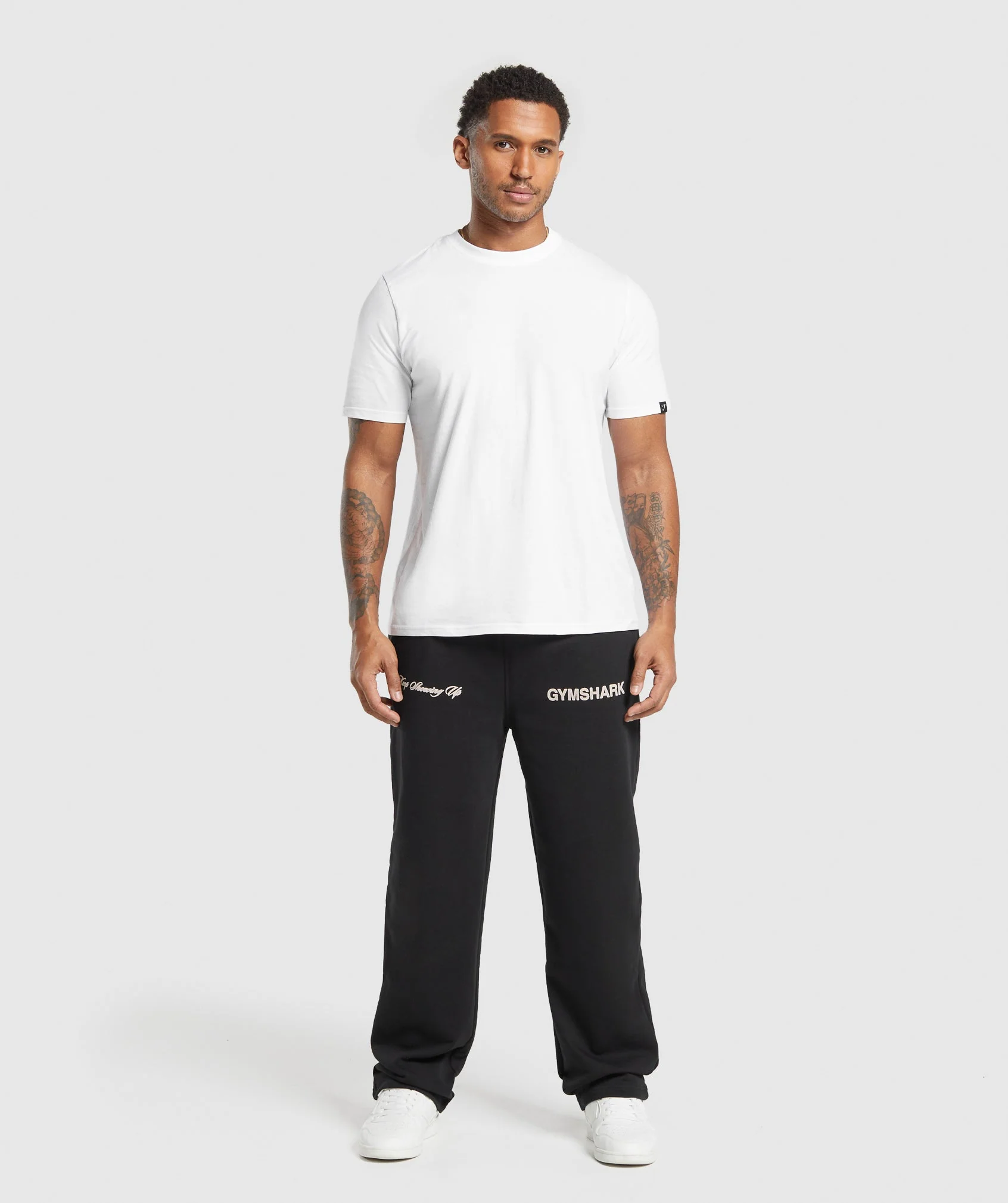 Gymshark EST 2012 Straight Leg Joggers - Black - Image 4