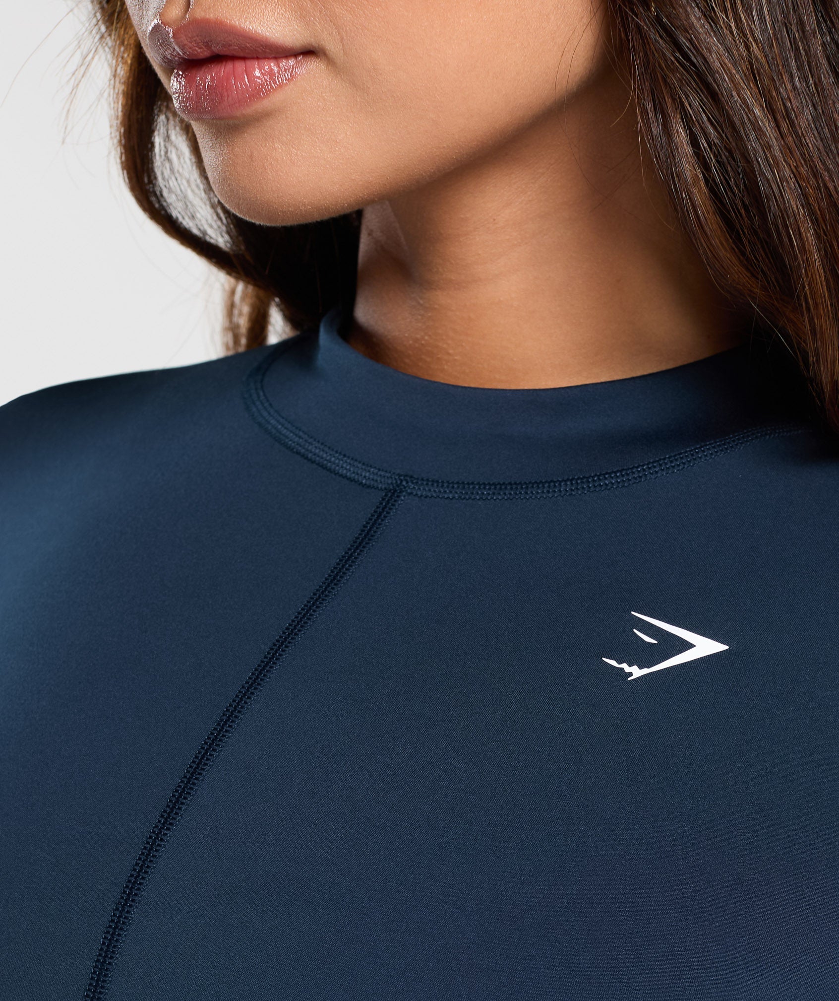 Gymshark Everyday High Neck Long Sleeve Top - Navy - Image 5