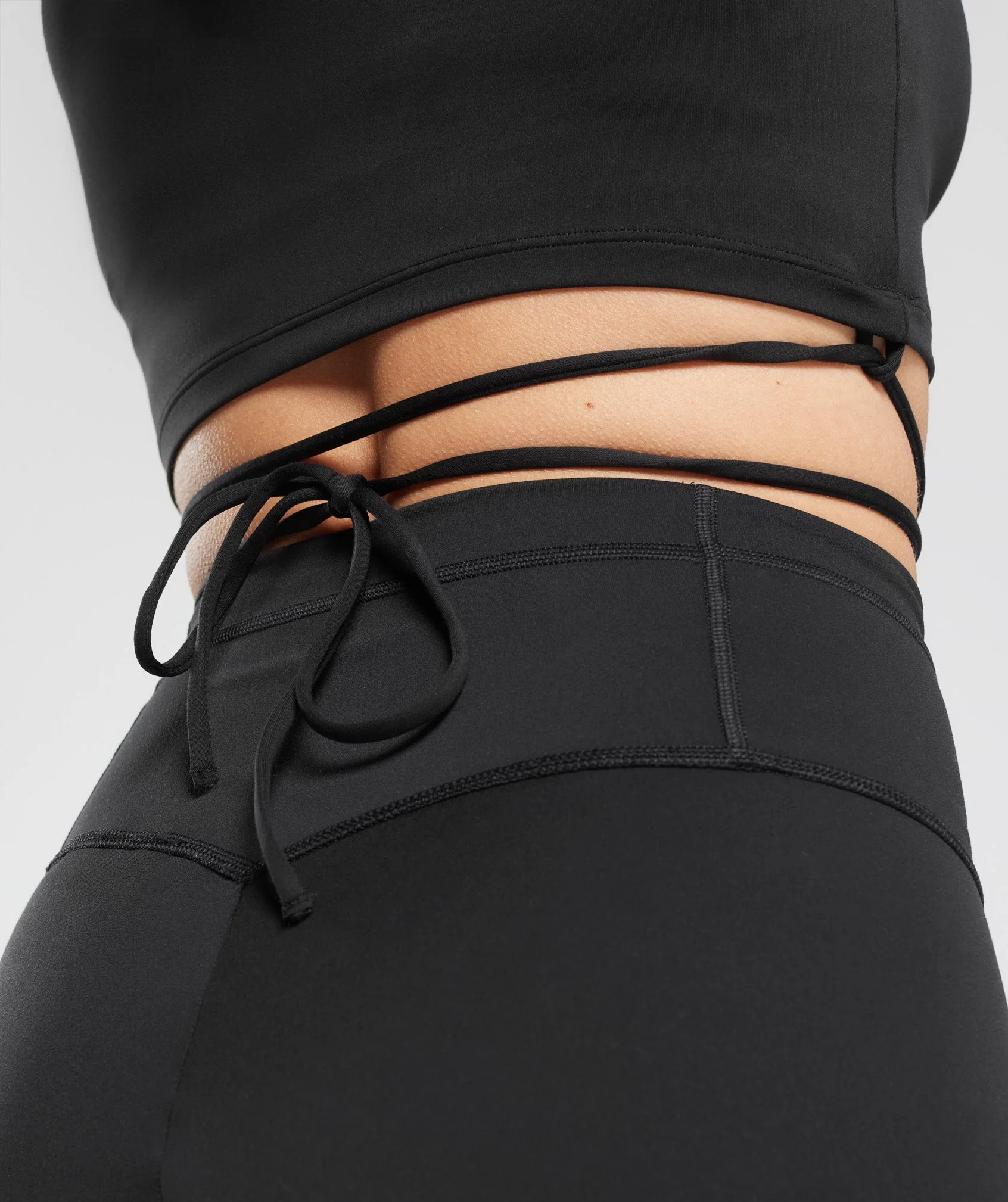 Gymshark Everyday Mock Neck Ribbon T-Shirt - Black - Image 5