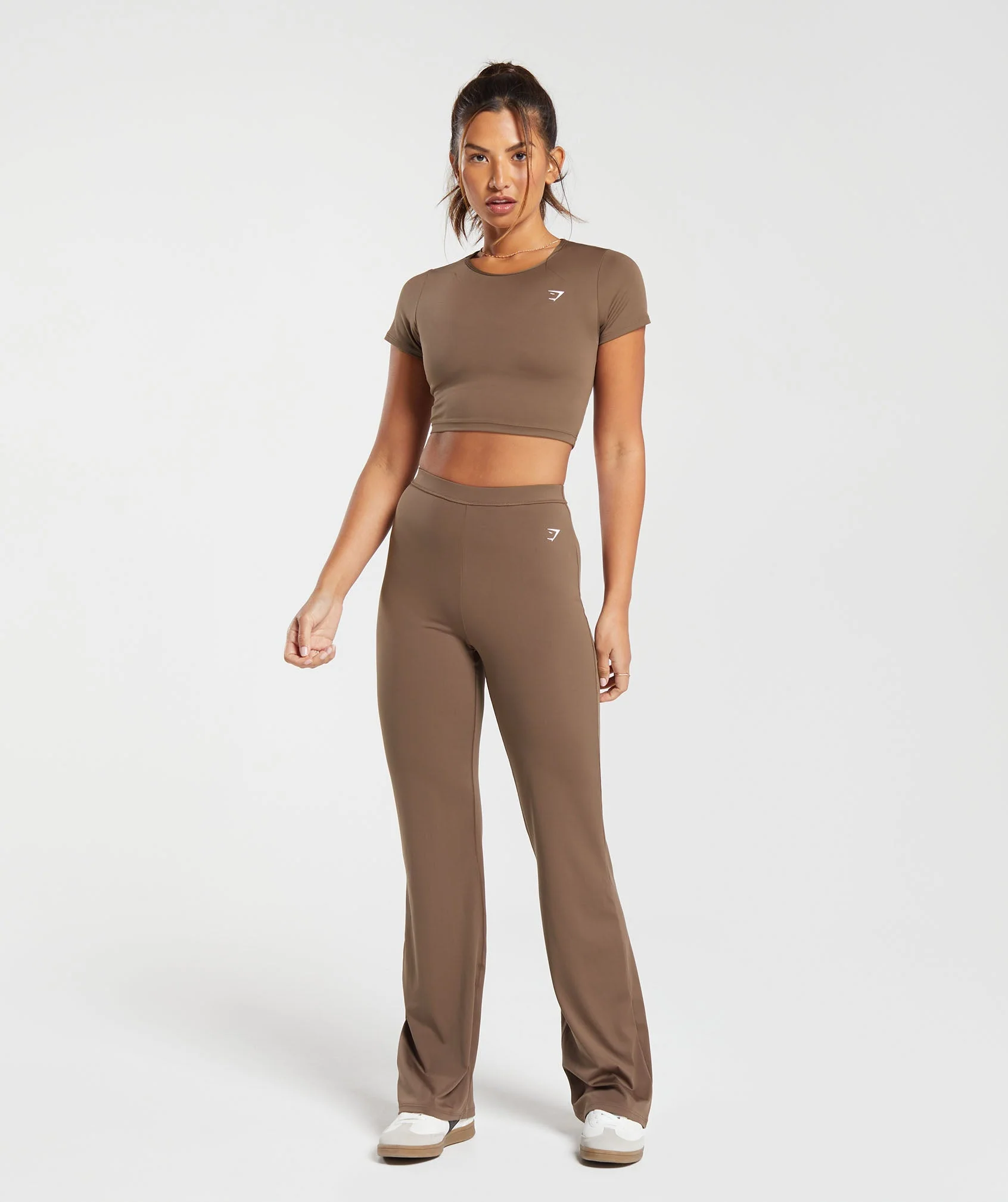Gymshark Everyday Regular Flared Leggings - Soft Brown - Image 4