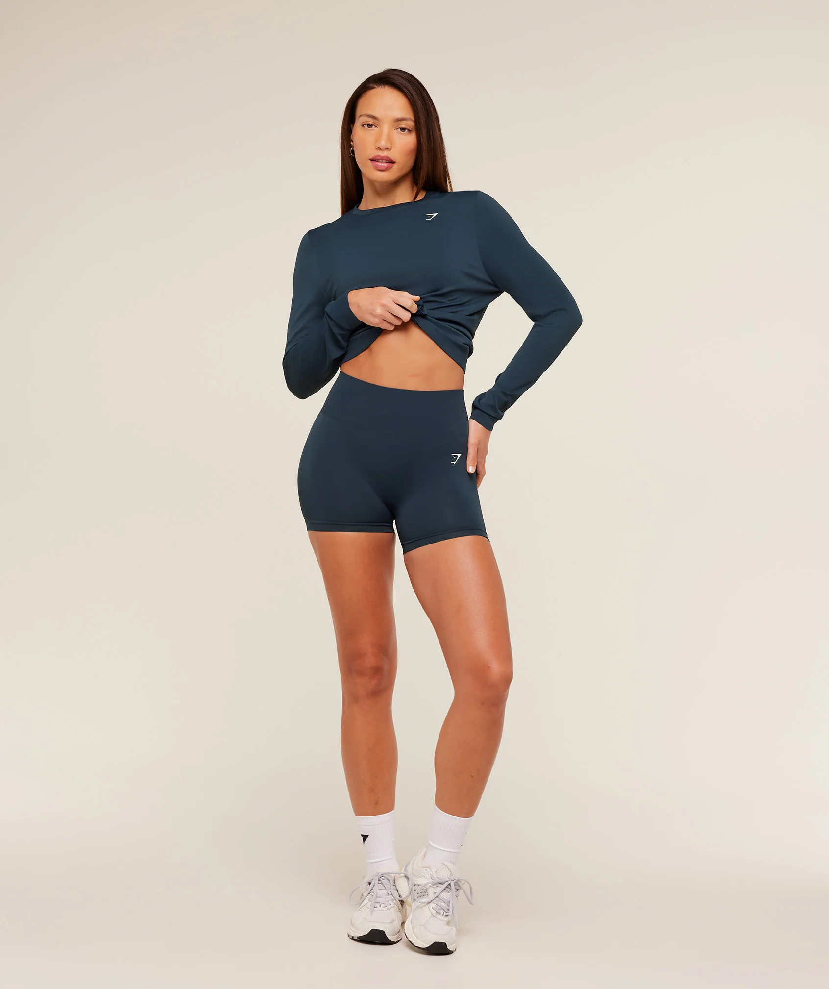 Gymshark Everyday Seamless Long Sleeve Top - Navy - Image 5