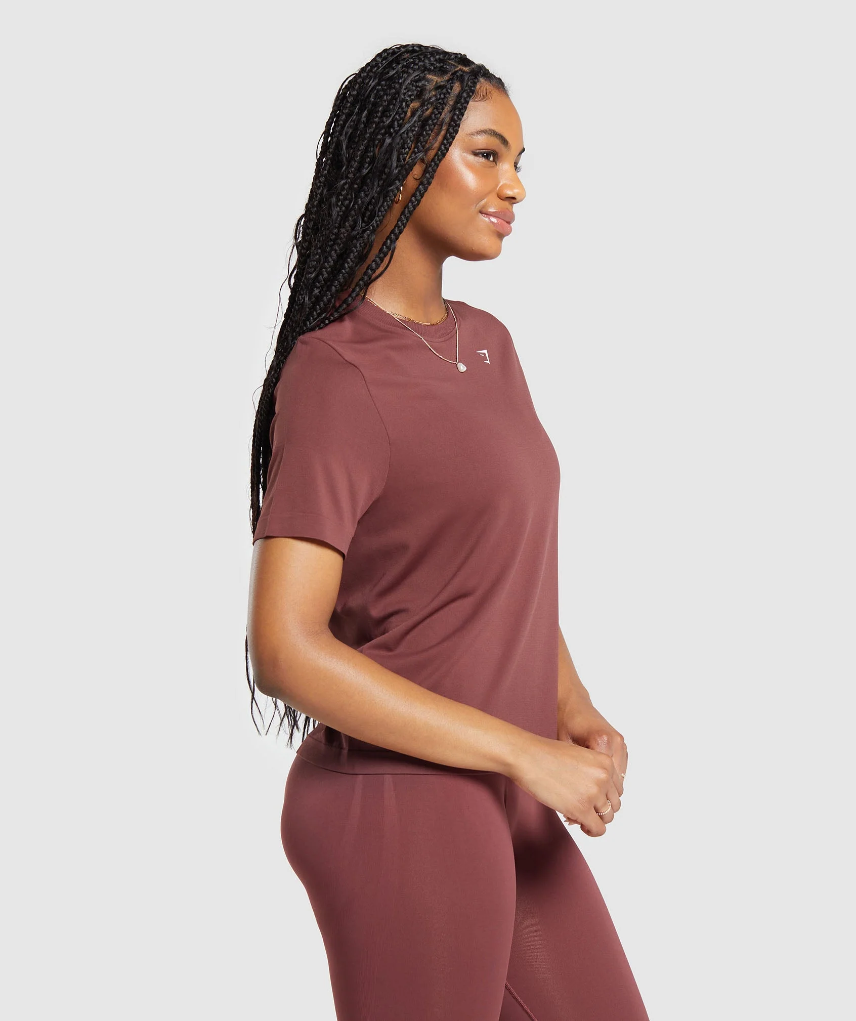 Gymshark Everyday Seamless T-Shirt - Burgundy Brown - Image 3