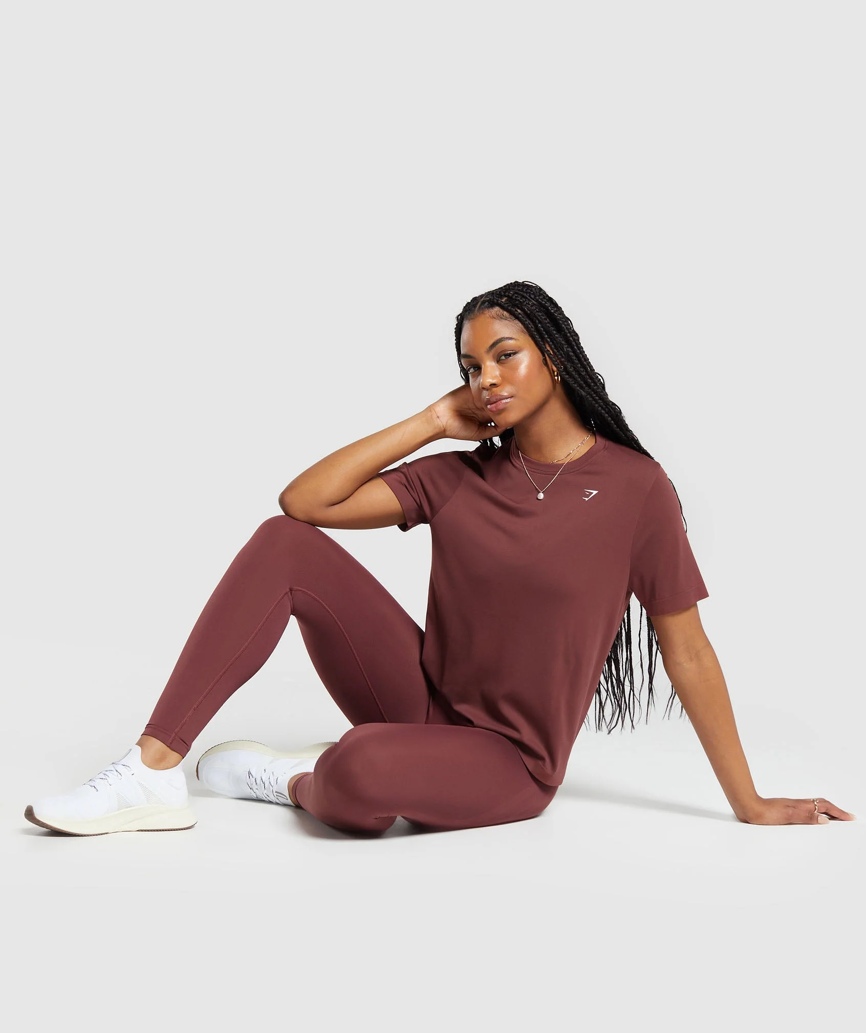 Gymshark Everyday Seamless T-Shirt - Burgundy Brown - Image 4