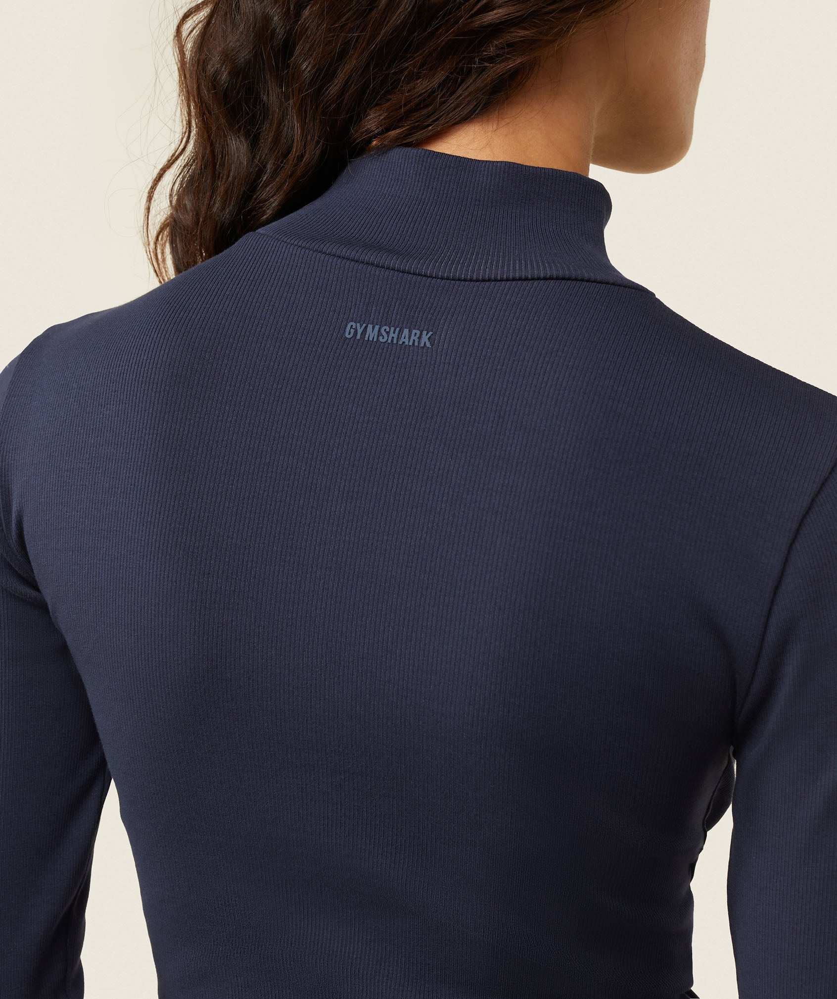 Gymshark everywear Long Sleeve Ribbed Turtle Neck - Heavy Blue - Image 5