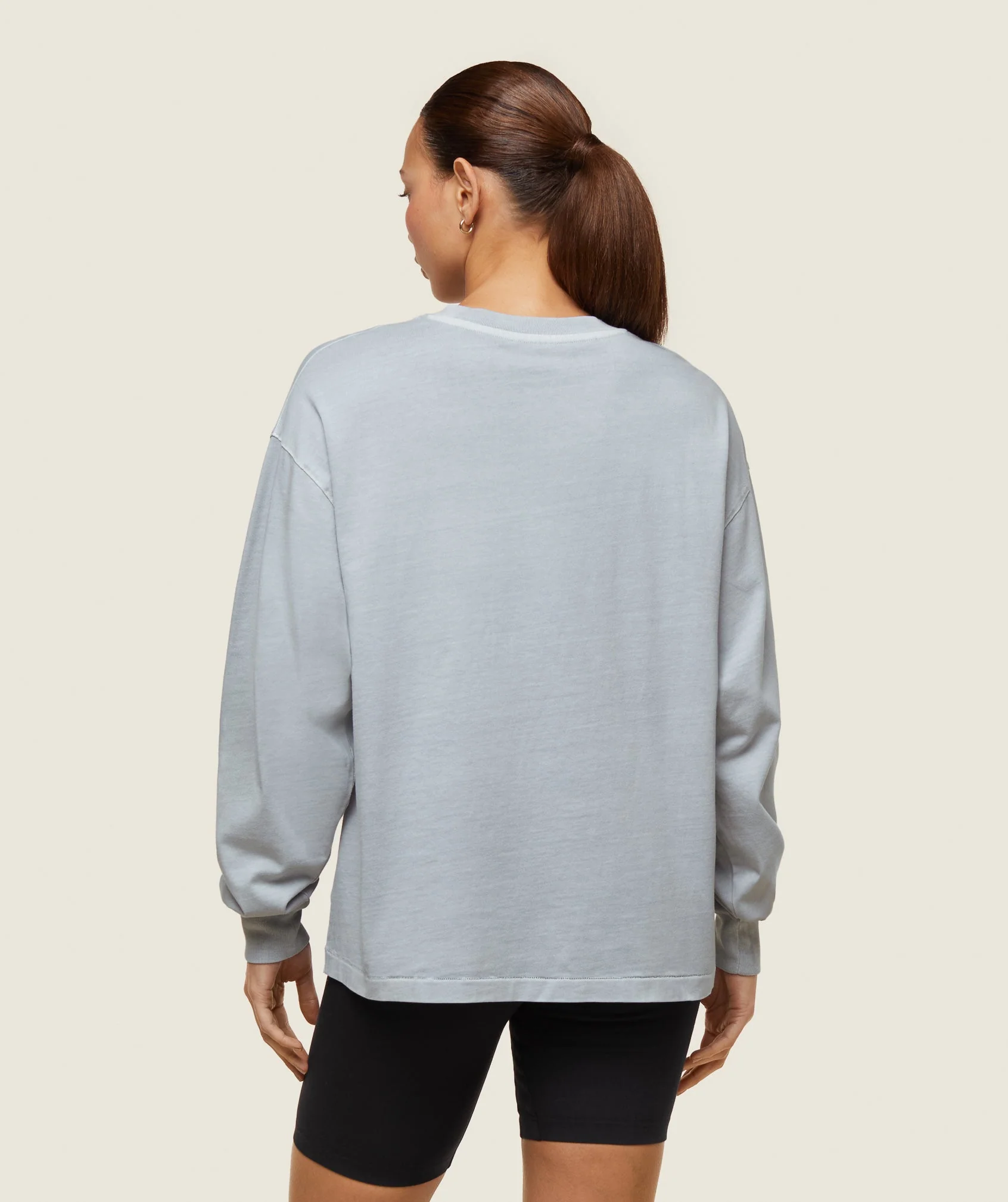 Gymshark everywear Long Sleeve Top - Ice Grey - Image 3