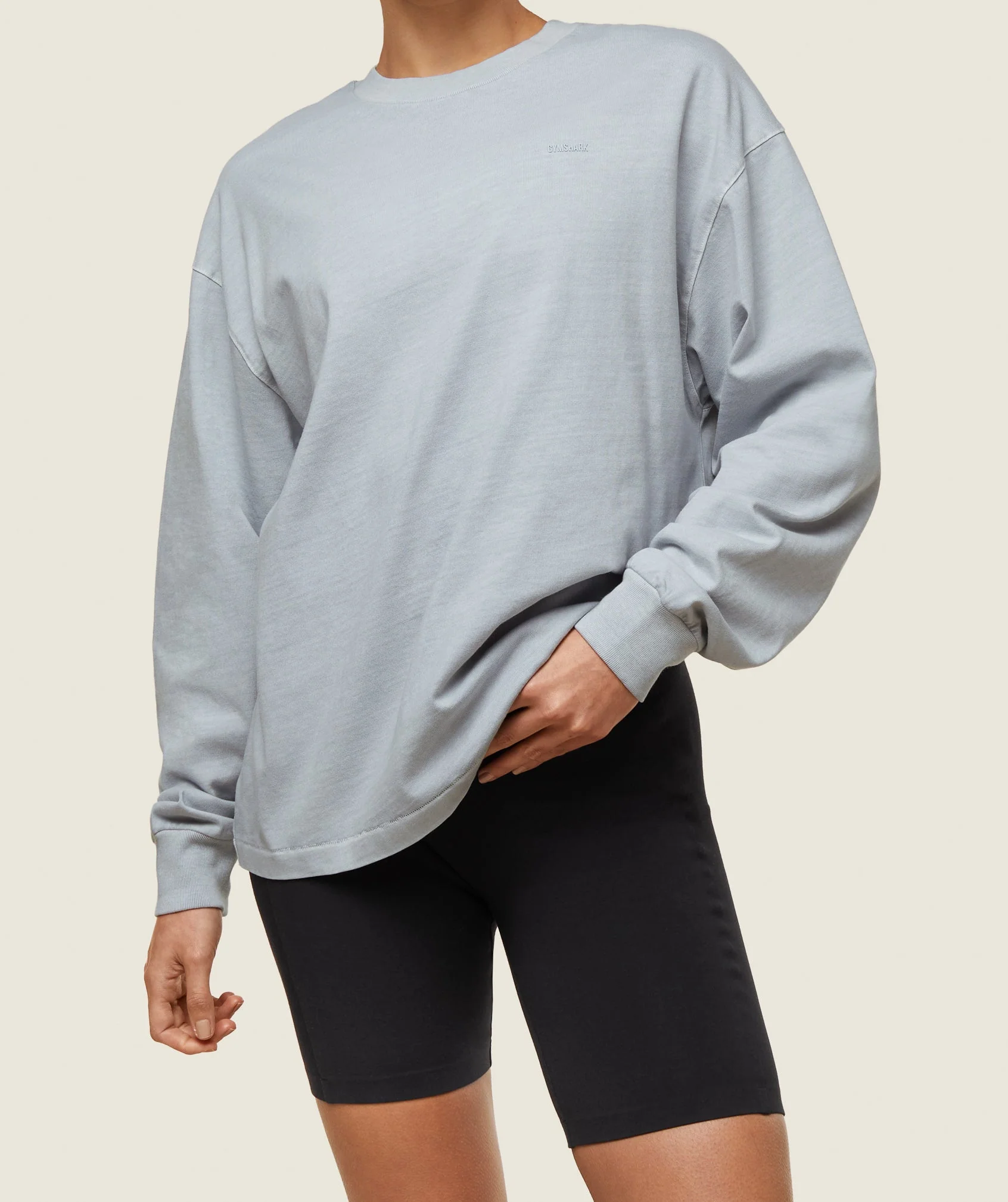 Gymshark everywear Long Sleeve Top - Ice Grey - Image 6