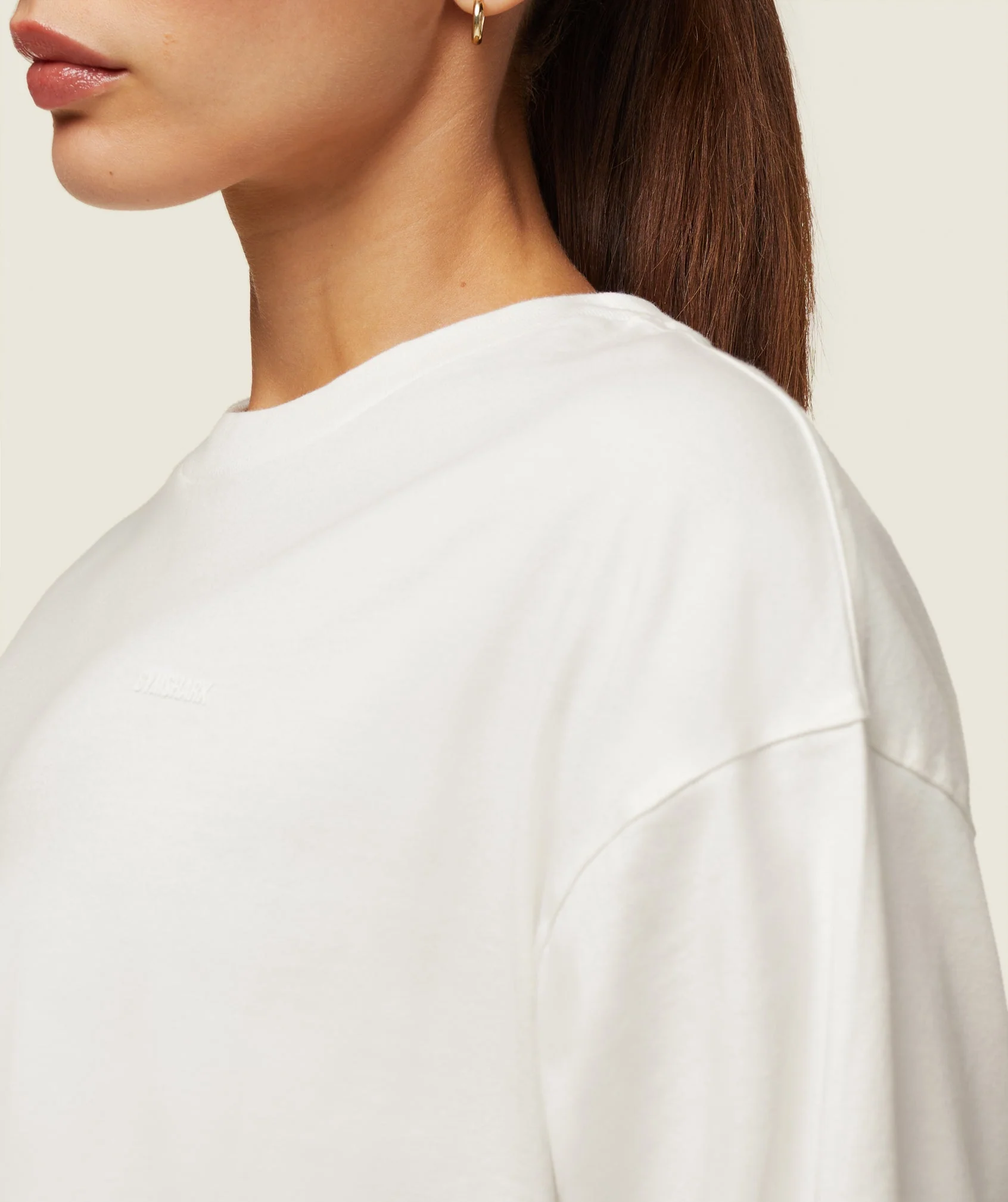 Gymshark everywear Long Sleeve Top - Soft White - Image 5