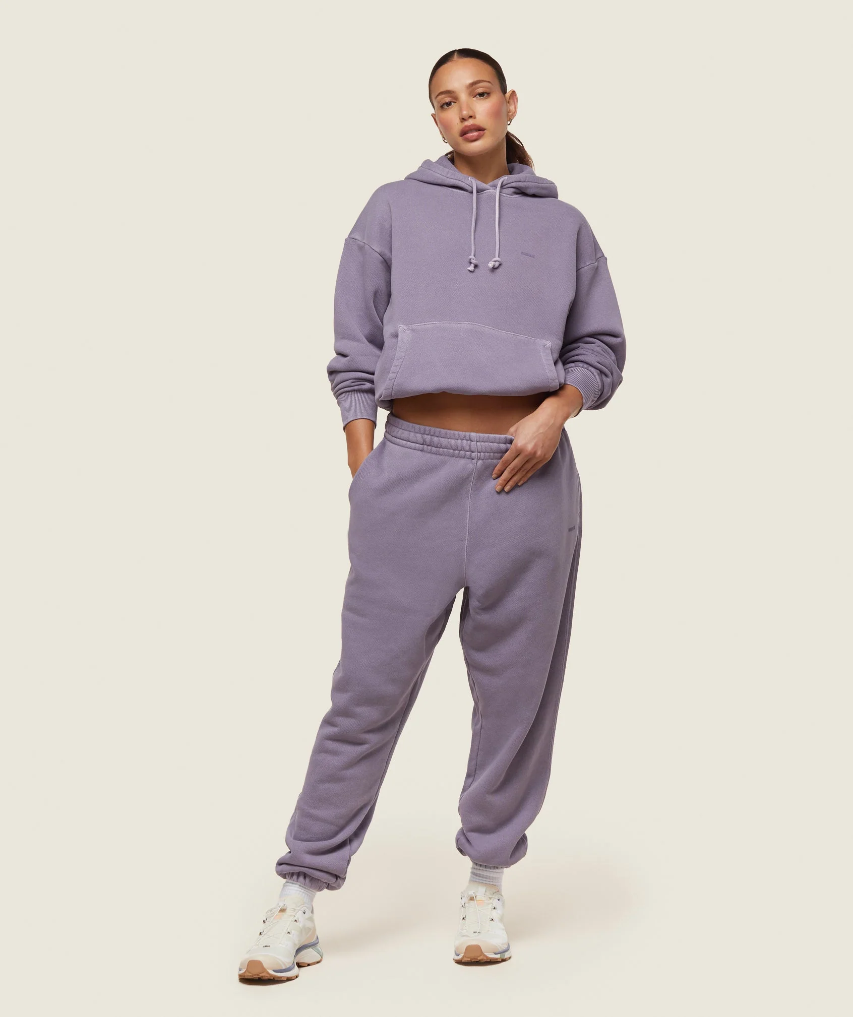 Gymshark everywear Relaxed Hoodie - Fog Purple - Image 2