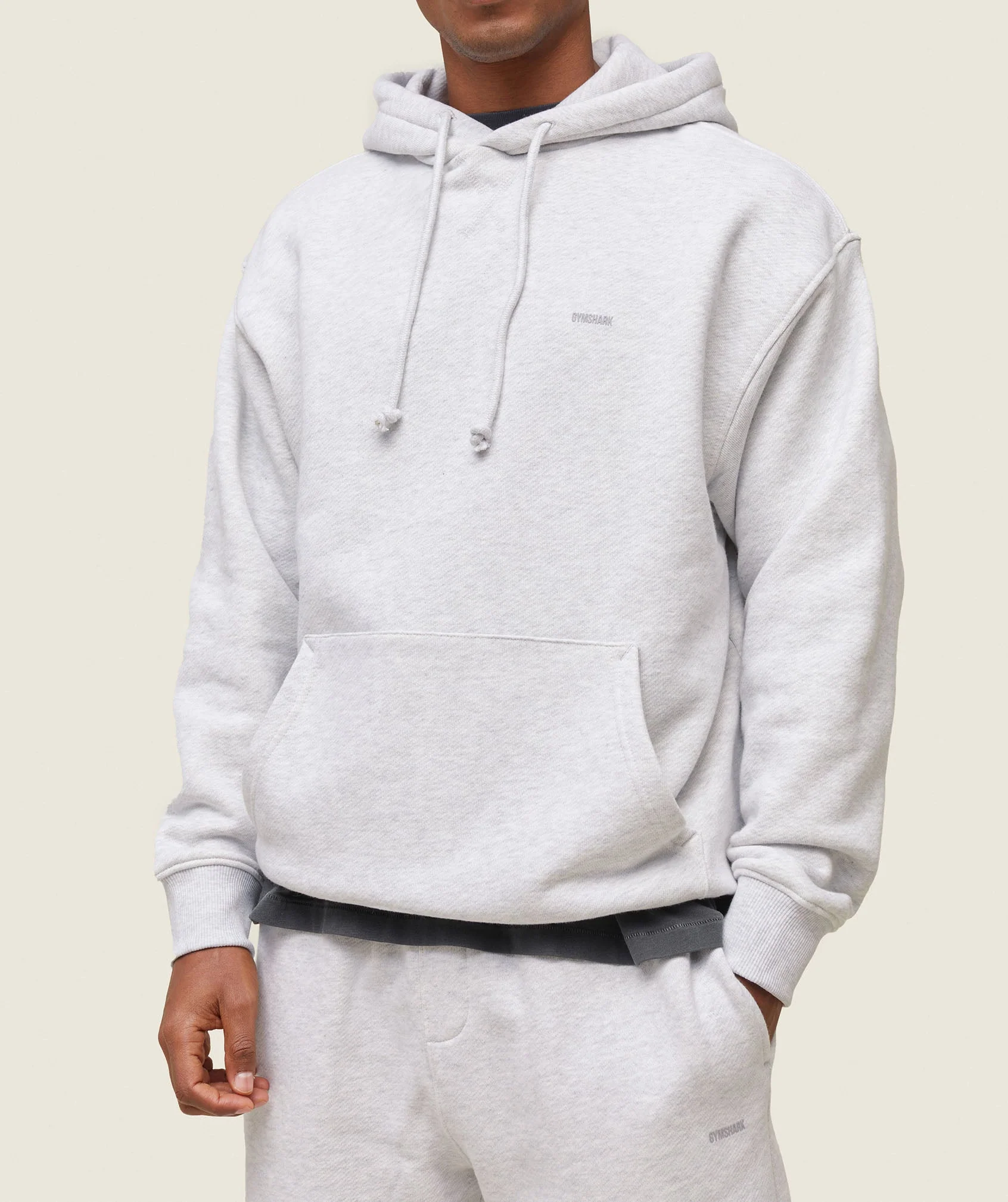 Gymshark everywear Relaxed Hoodie - Soft Grey Marl - Image 4