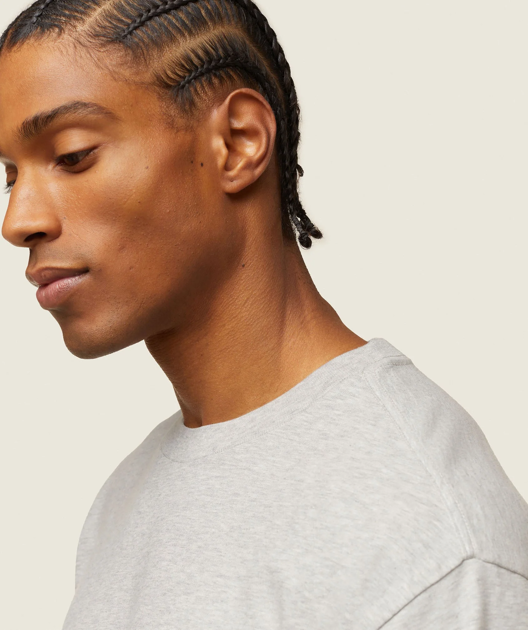 Gymshark everywear Relaxed Long Sleeve Tee - Light Grey Core Marl - Image 5