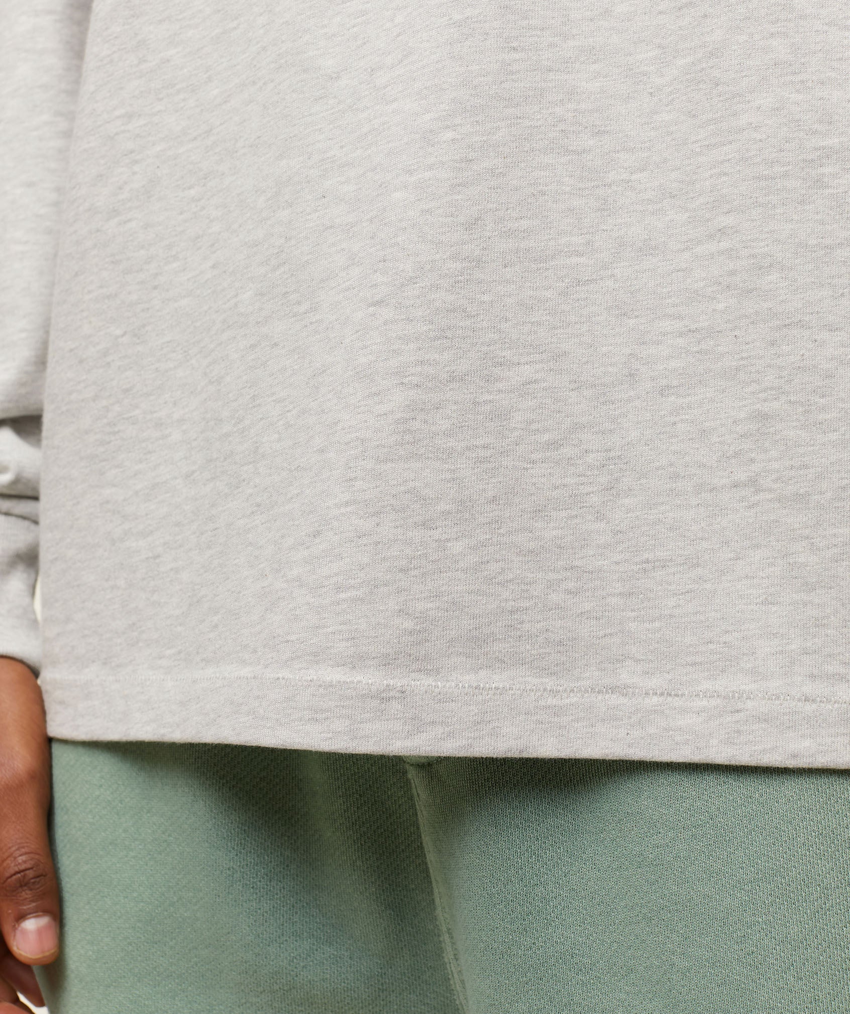 Gymshark everywear Relaxed Long Sleeve Tee - Light Grey Core Marl - Image 6