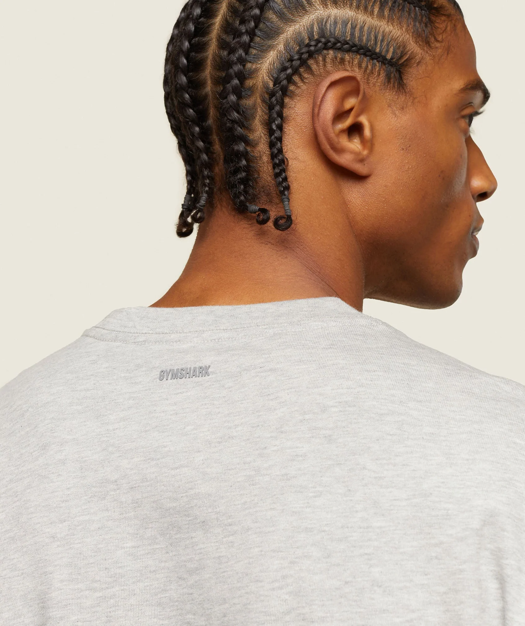 Gymshark everywear Relaxed Long Sleeve Tee - Light Grey Core Marl - Image 7