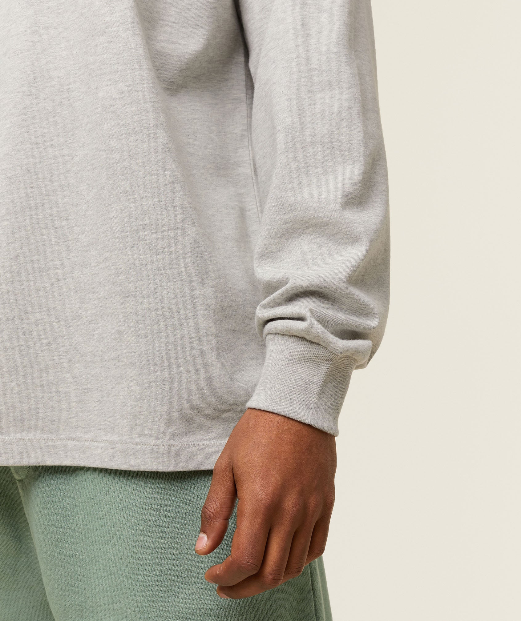 Gymshark everywear Relaxed Long Sleeve Tee - Light Grey Core Marl - Image 8