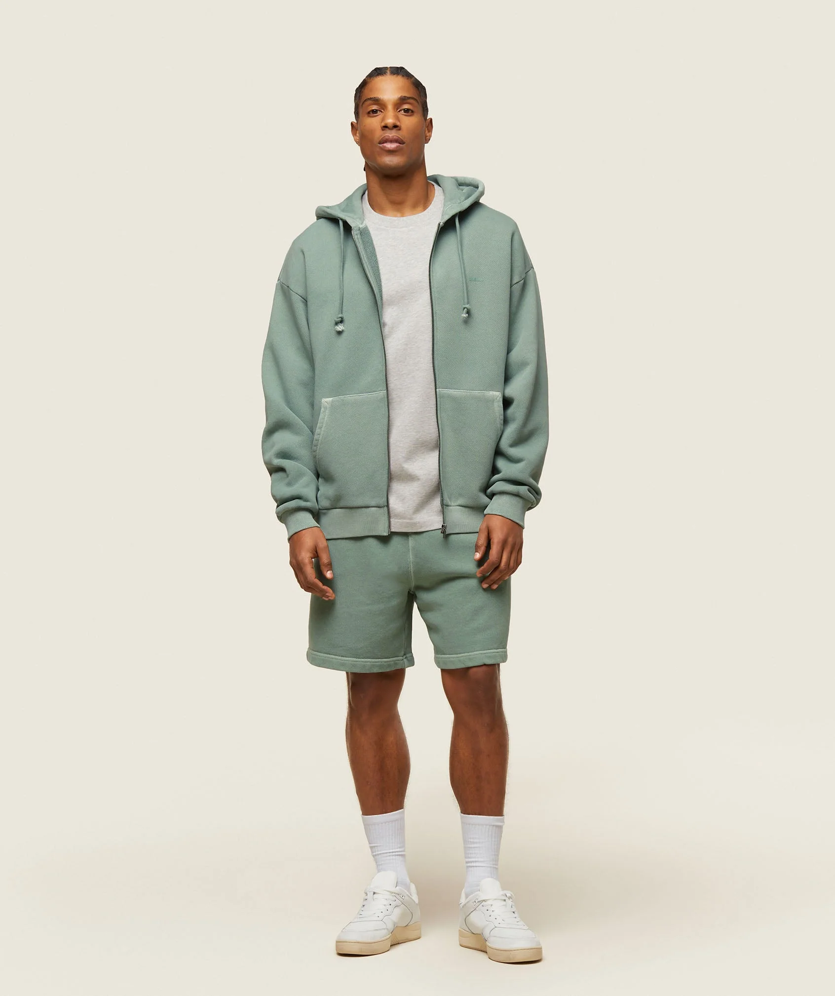 Gymshark everywear Relaxed Zip Hoodie - Dollar Green - Image 2