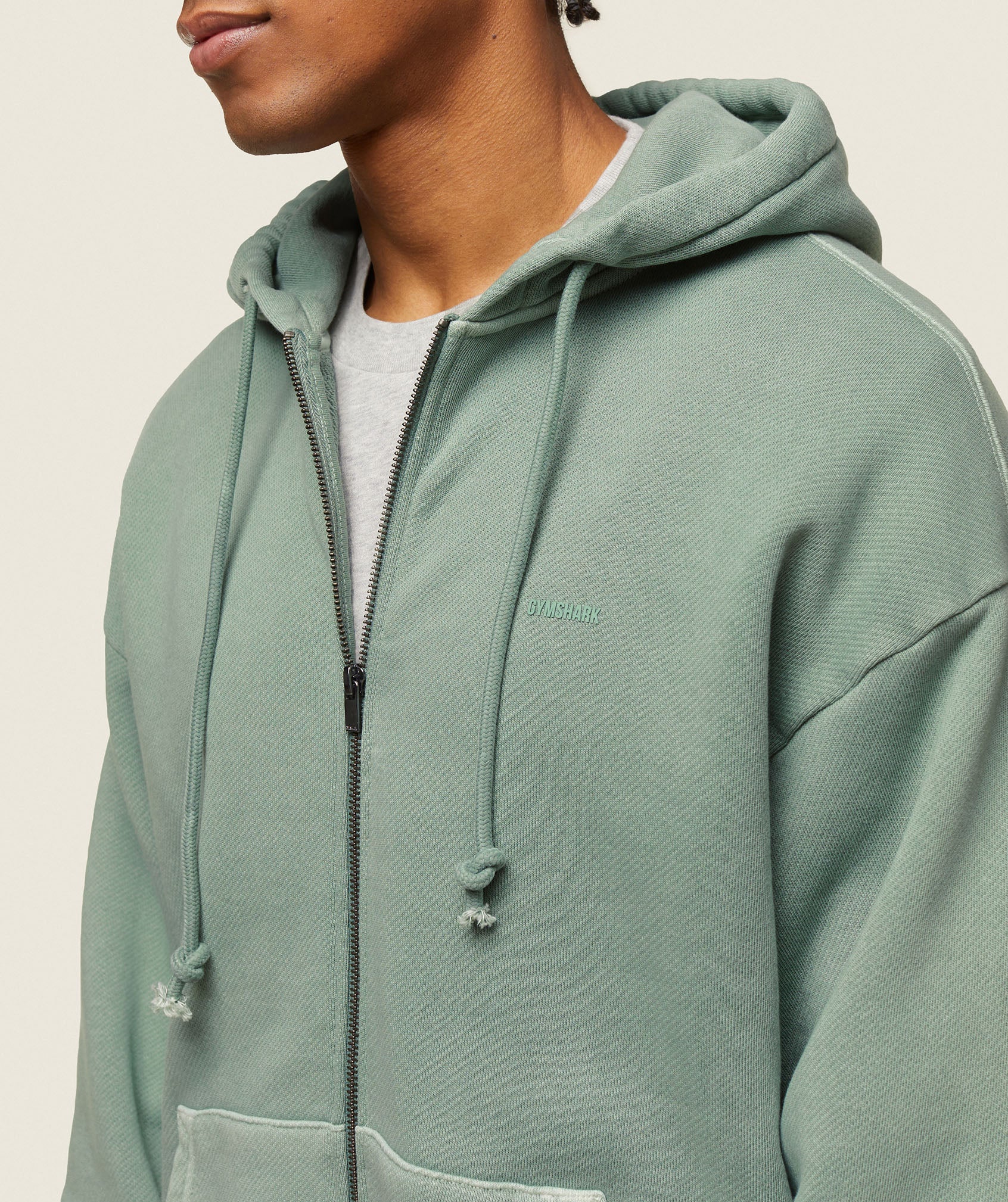 Gymshark everywear Relaxed Zip Hoodie - Dollar Green - Image 6