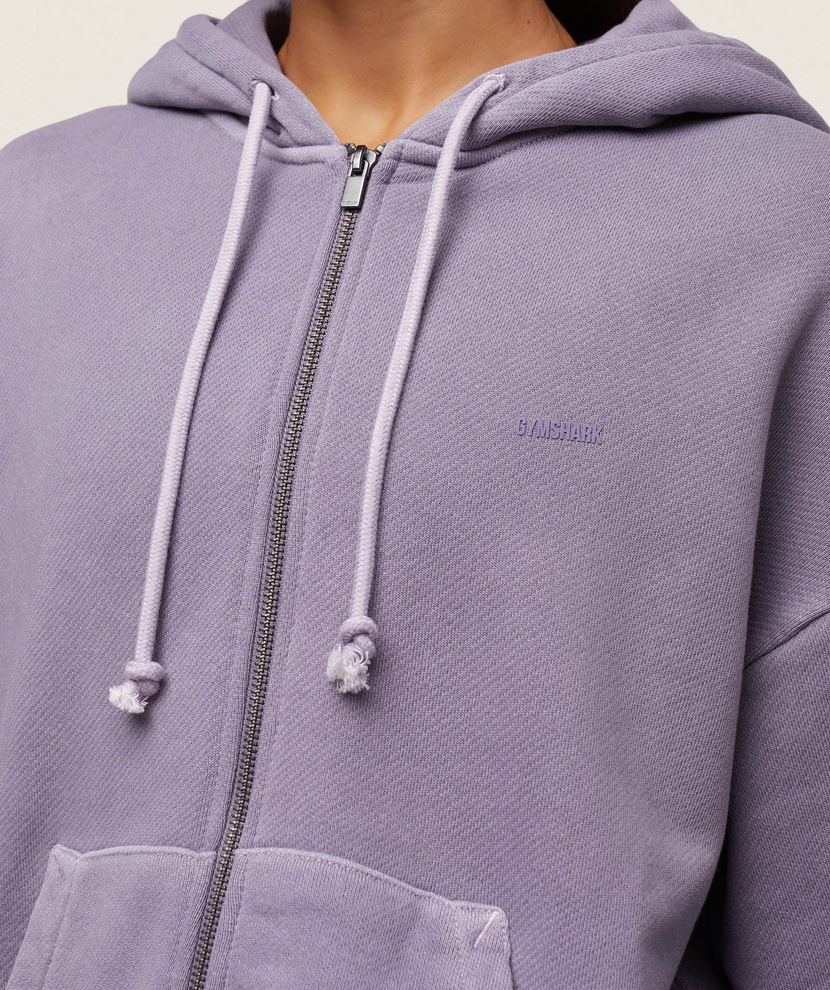 Gymshark everywear Relaxed Zip Hoodie - Fog Purple - Image 6