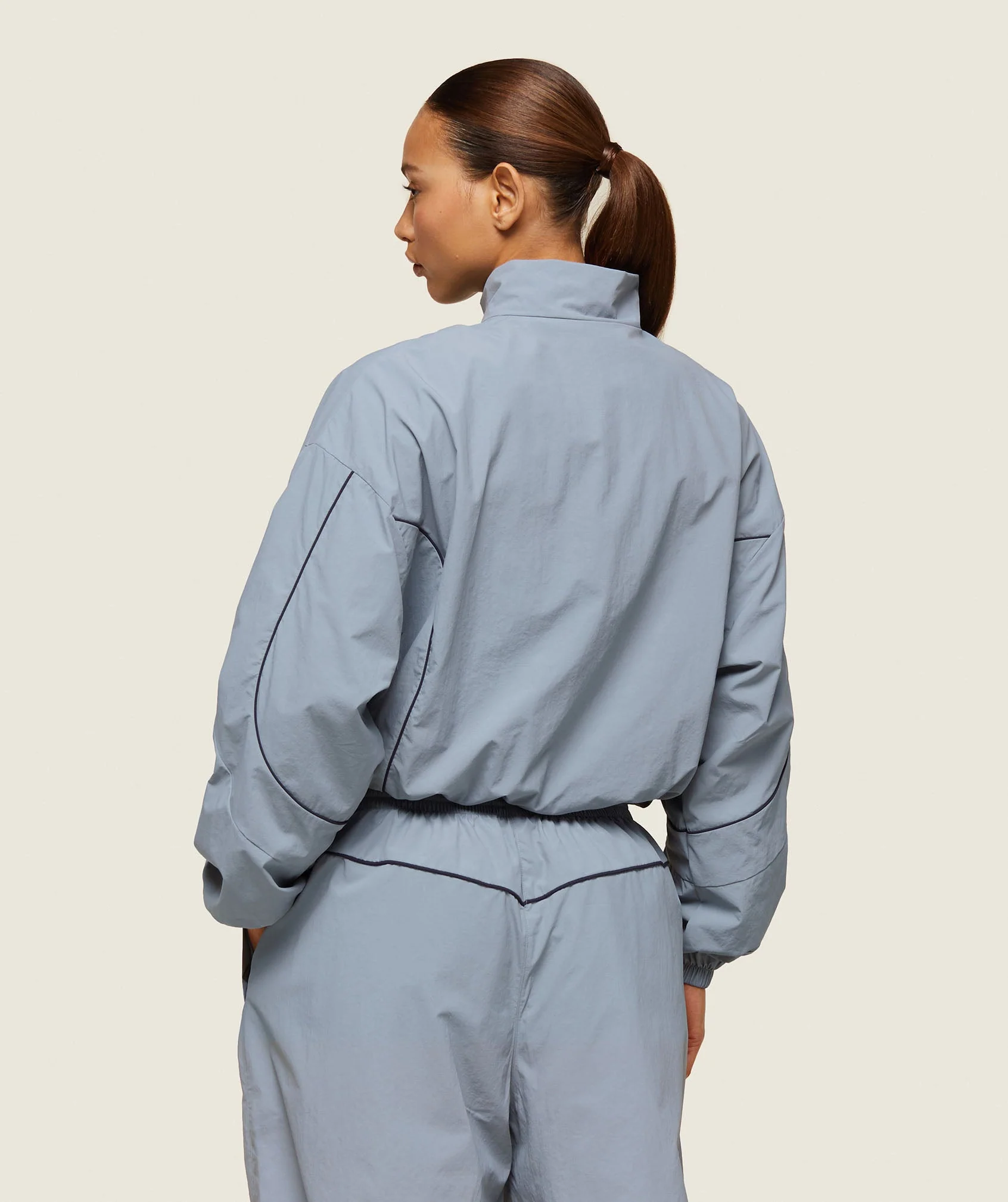 Gymshark everywear Retro Track Jacket - Denim Grey/Heavy Blue - Image 3