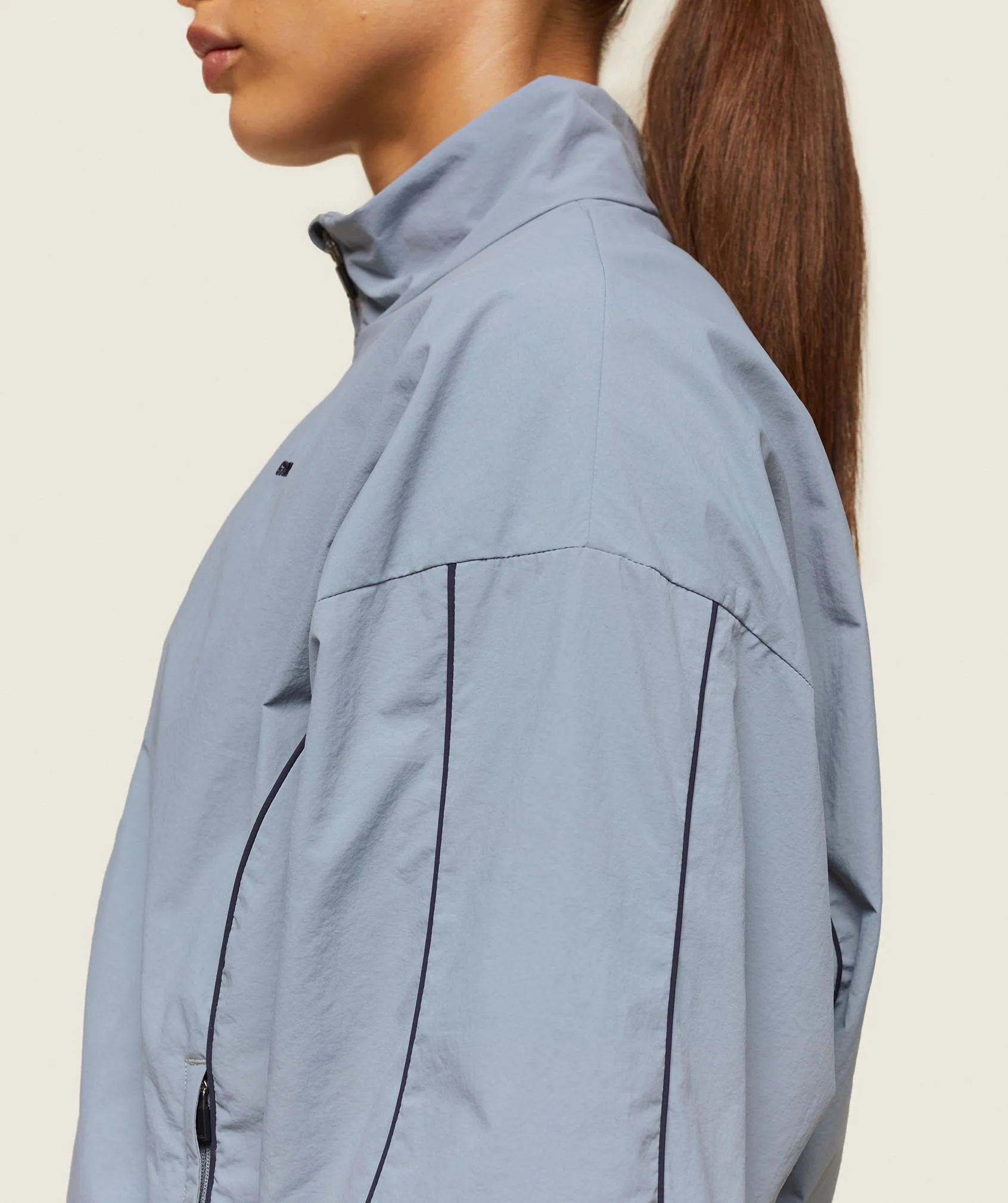 Gymshark everywear Retro Track Jacket - Denim Grey/Heavy Blue - Image 5