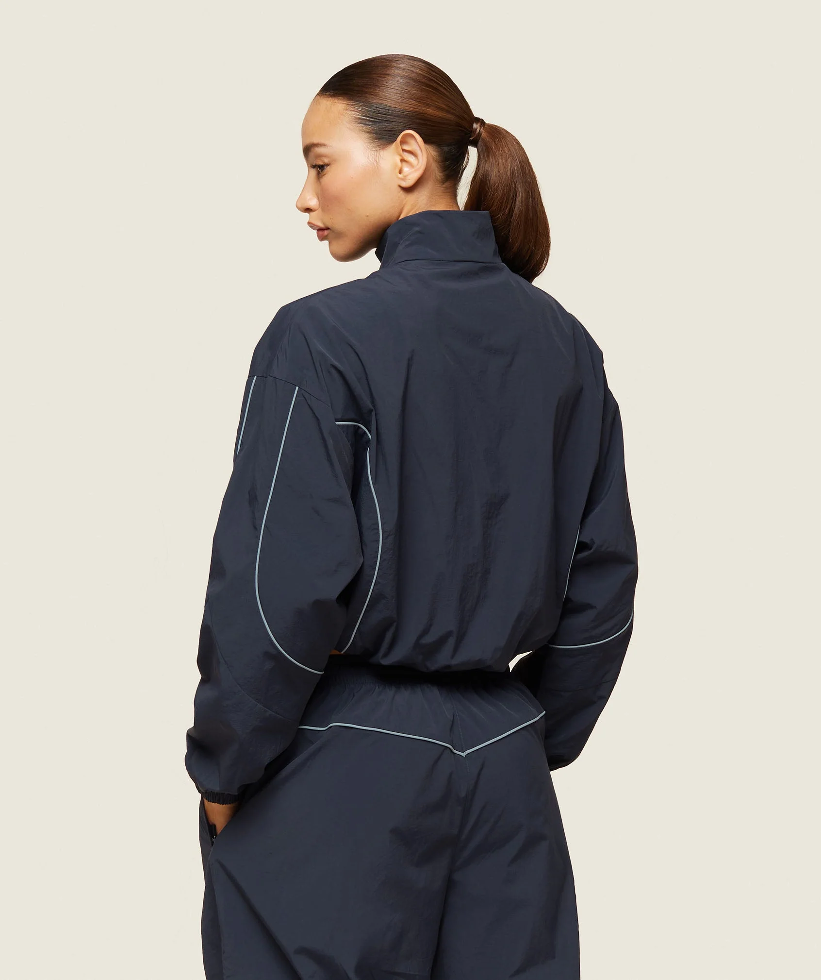 Gymshark everywear Retro Track Jacket - Heavy Blue/Denim Grey - Image 3