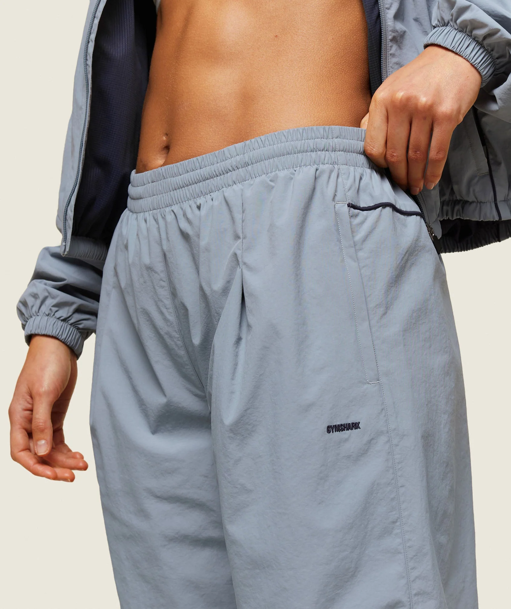 Gymshark everywear Retro Track Pants - Denim Grey/Heavy Blue - Image 7