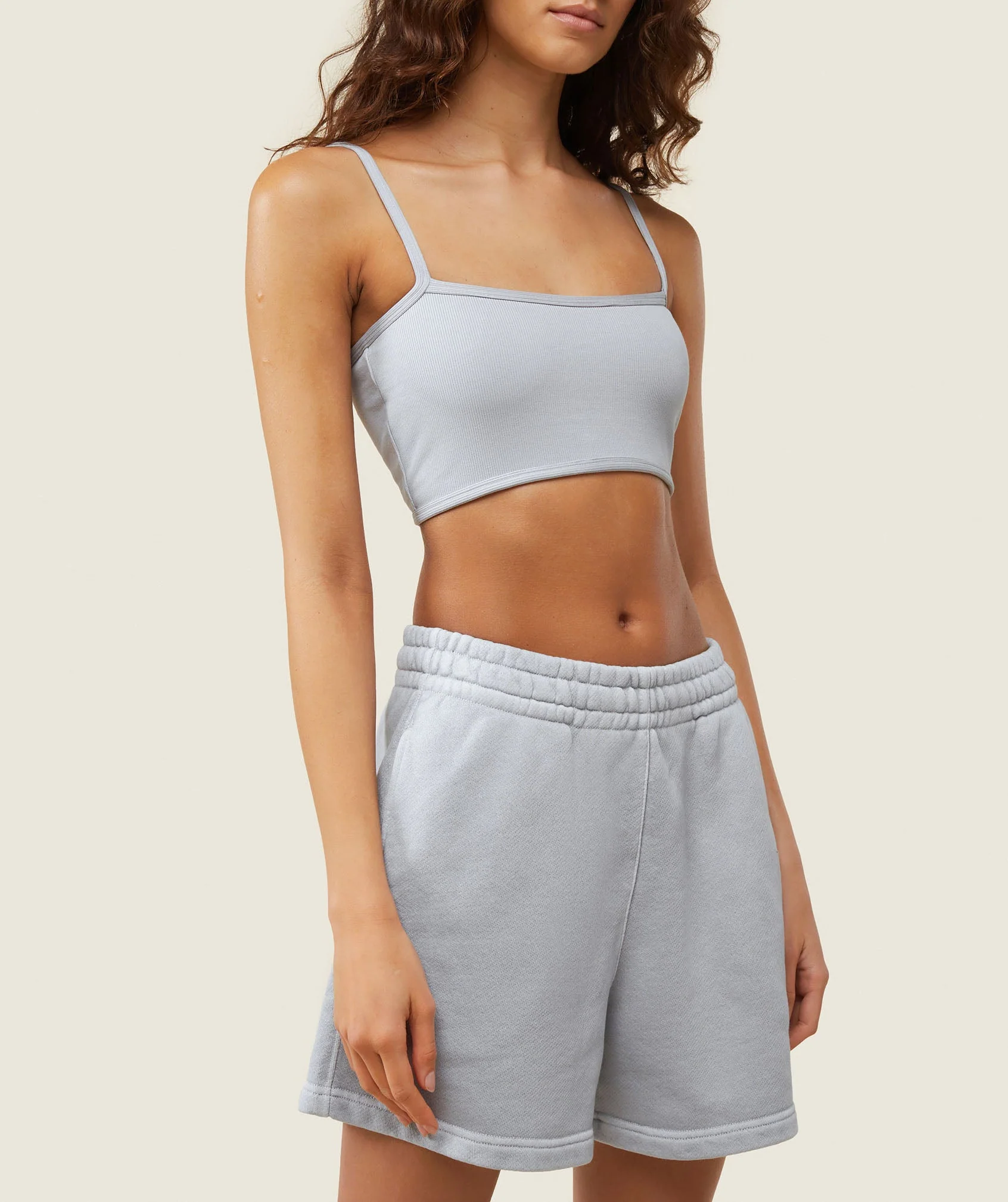 Gymshark everywear Ribbed Bandeau Bra - Ice Grey - Image 3