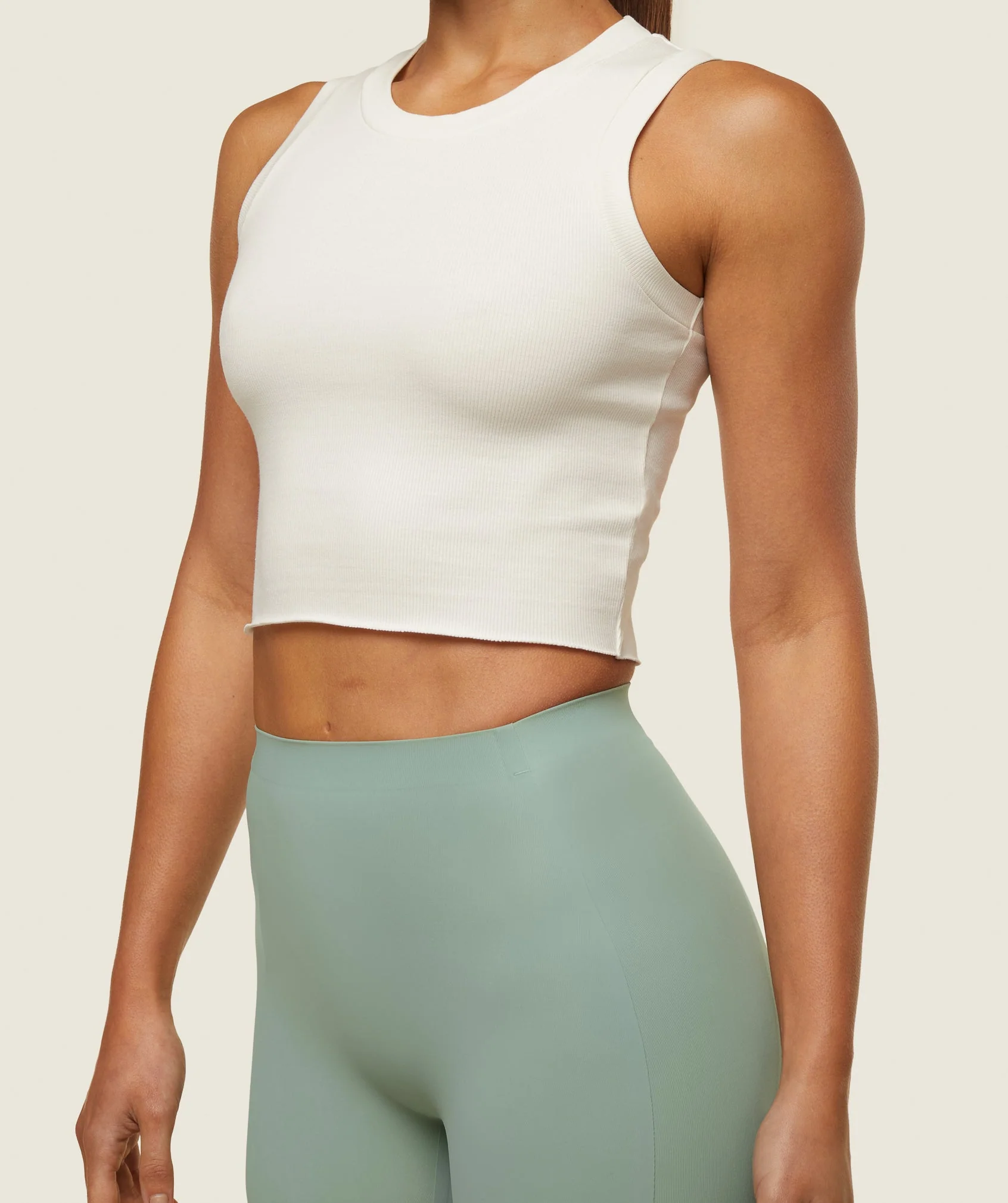 Gymshark everywear Ribbed Body Tank - Soft White - Image 4
