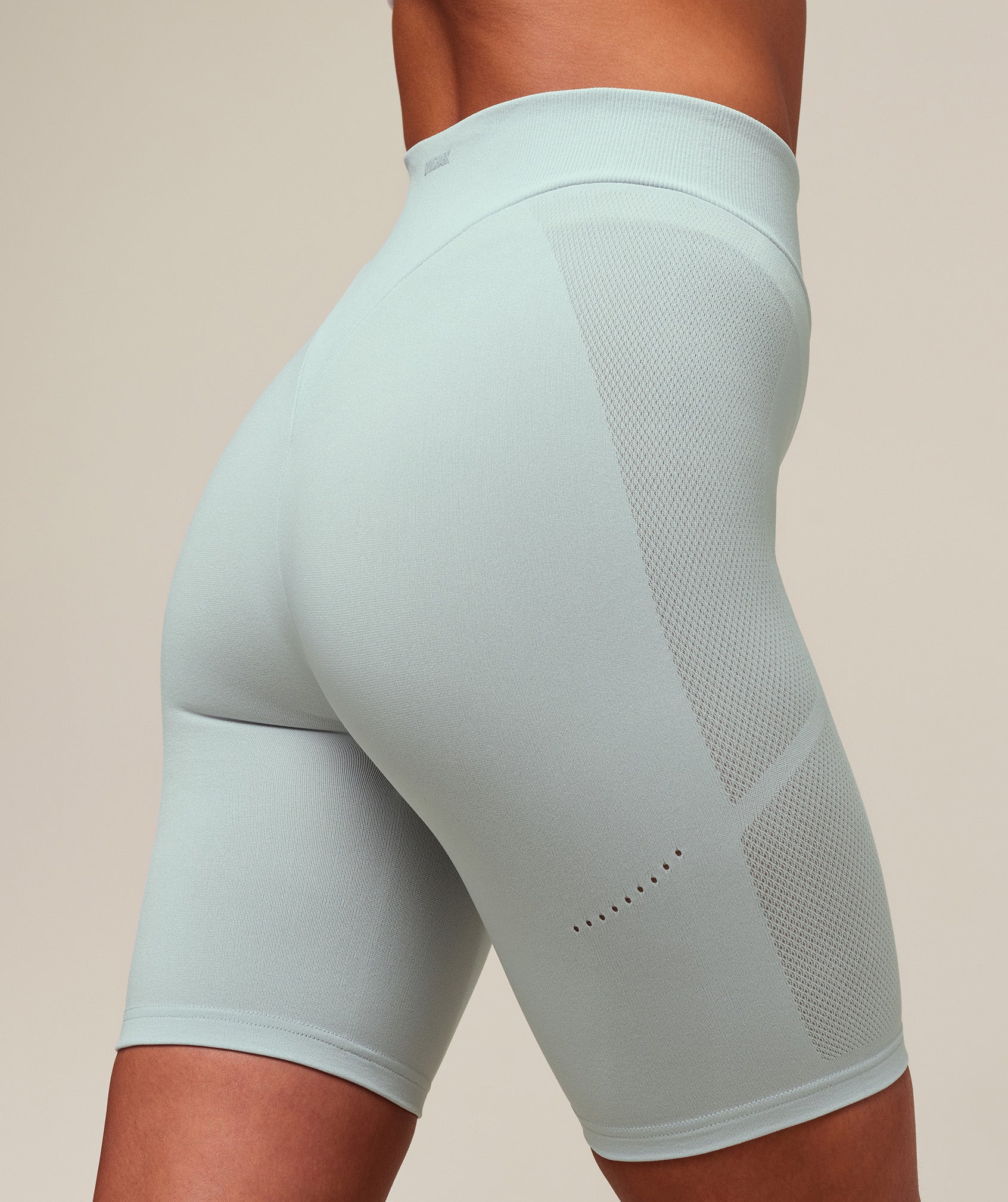 Gymshark everywear Warp Knit Cycling Shortss - Frost Blue - Image 4