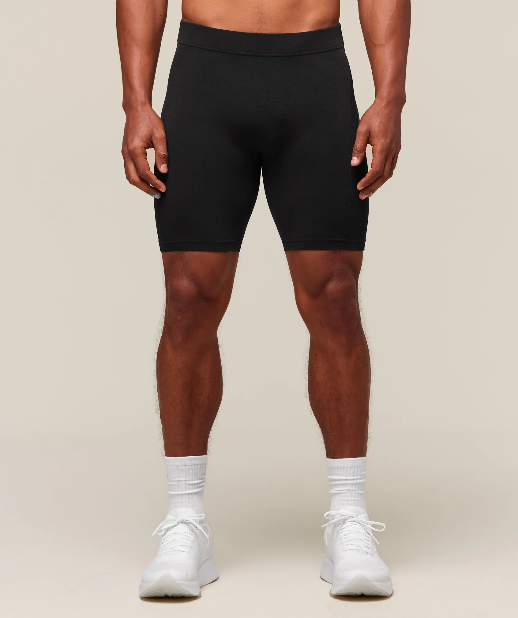 Gymshark everywear Warp Knit Half Tight - Black
