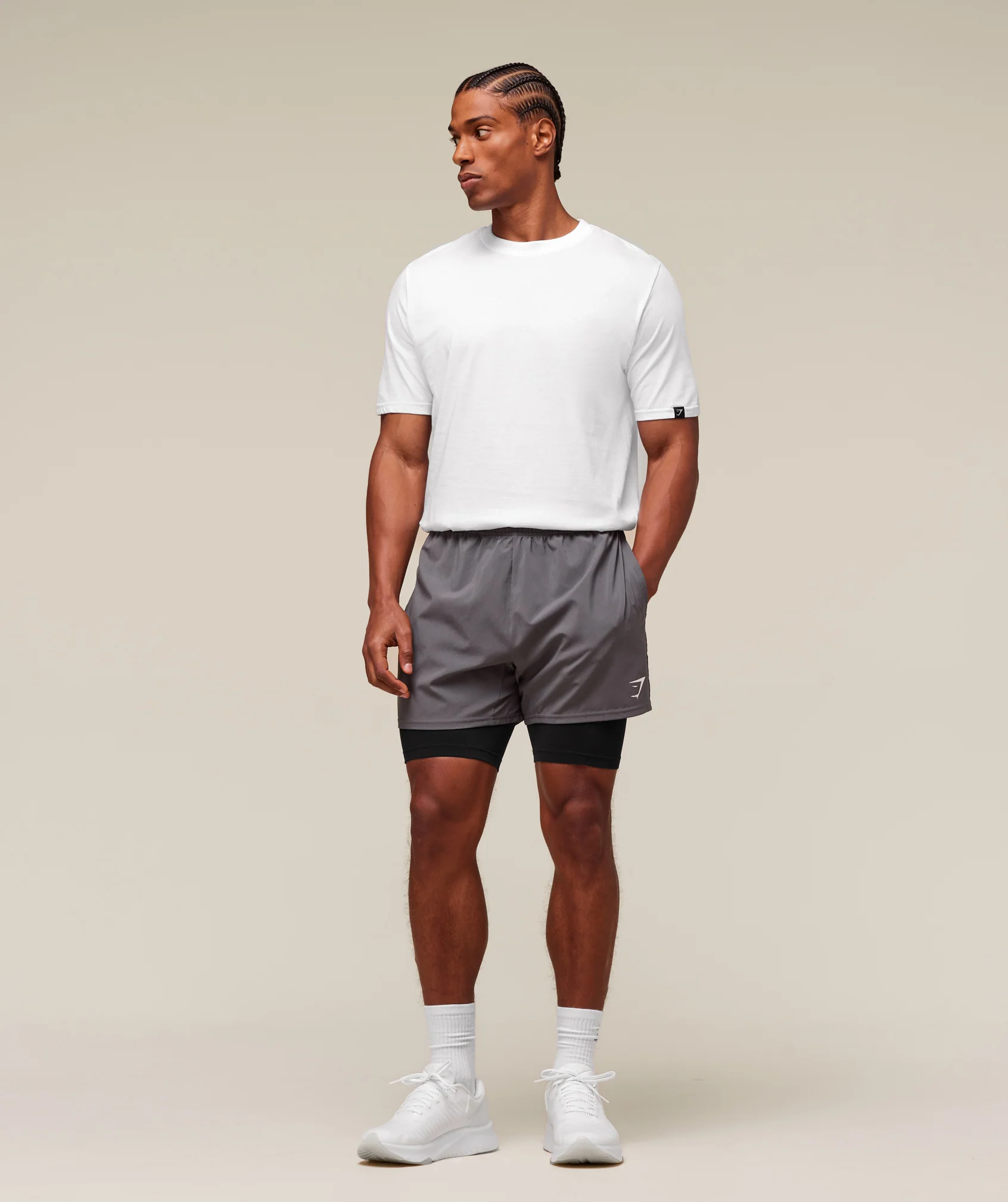 Gymshark everywear Warp Knit Half Tight - Black - Image 3