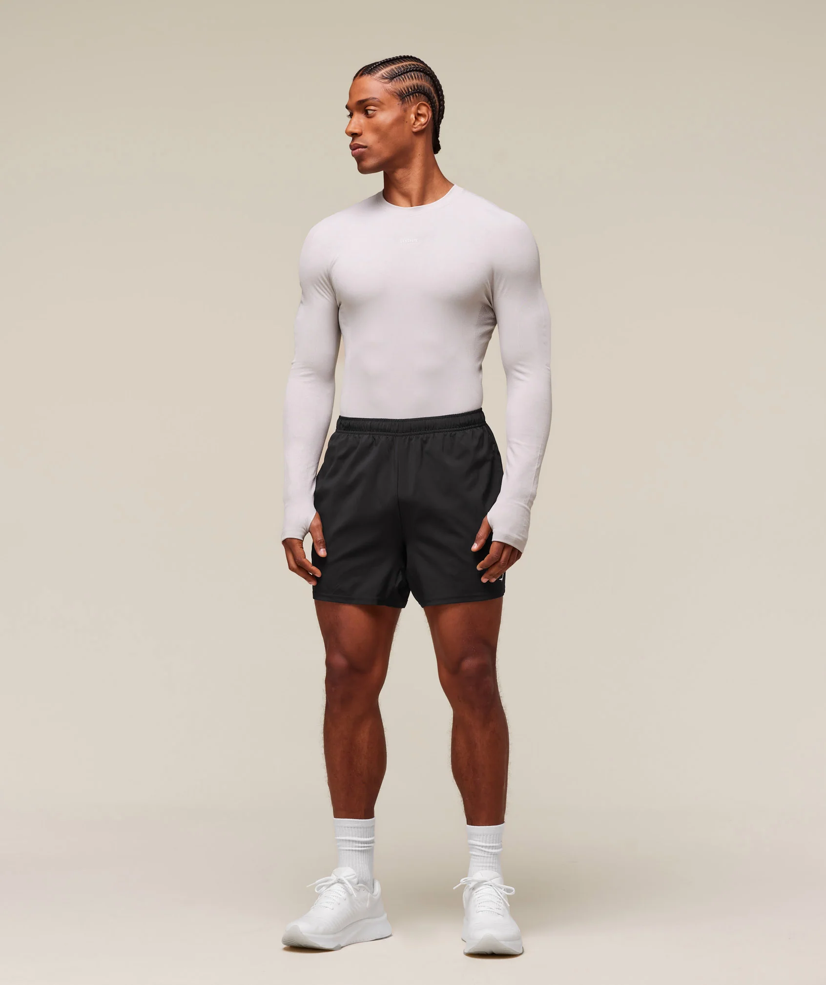 Gymshark everywear Warp Knit LS T-Shirt - Tame Grey - Image 3