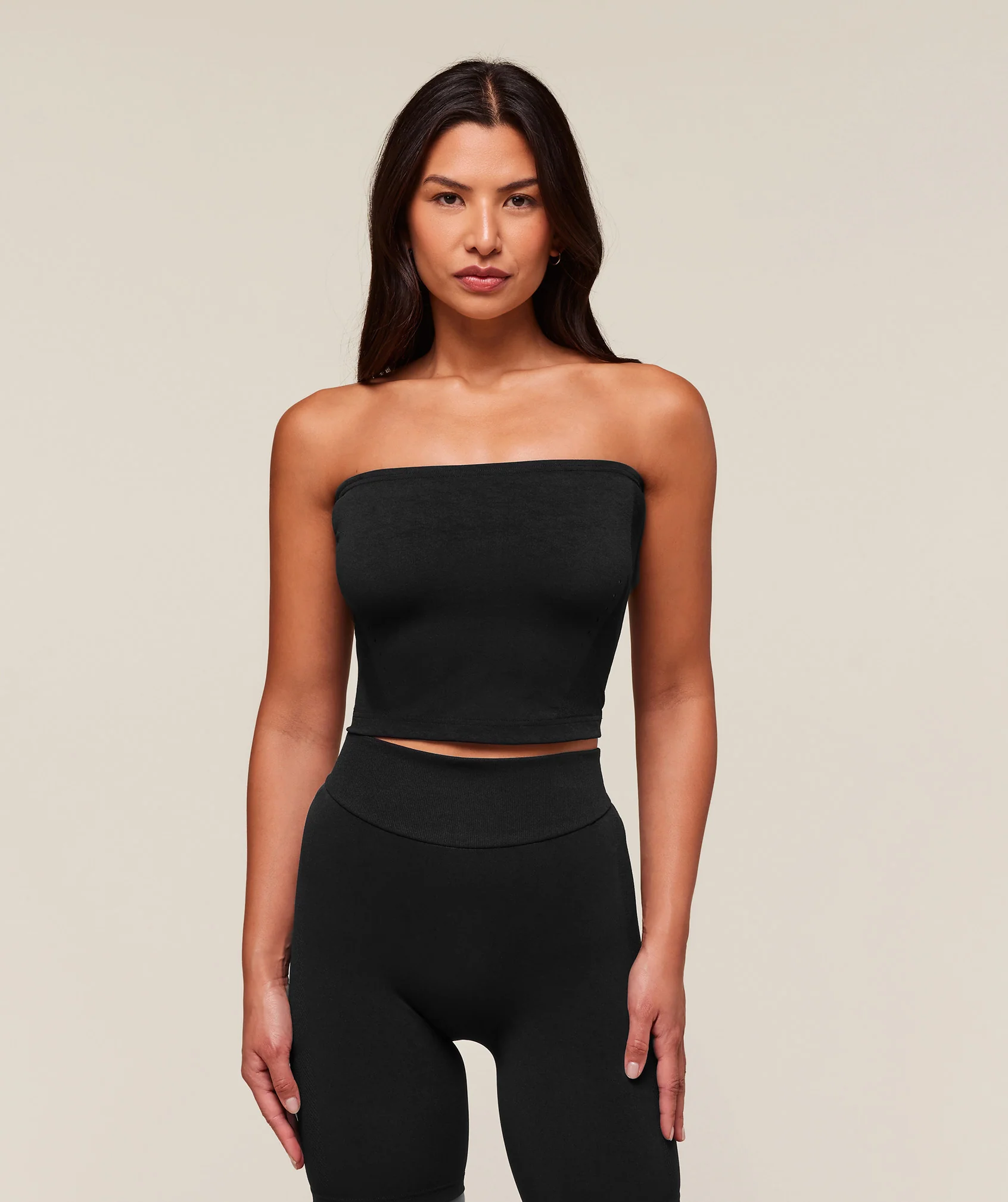 Gymshark everywear Warp Knit Tube Top - Black