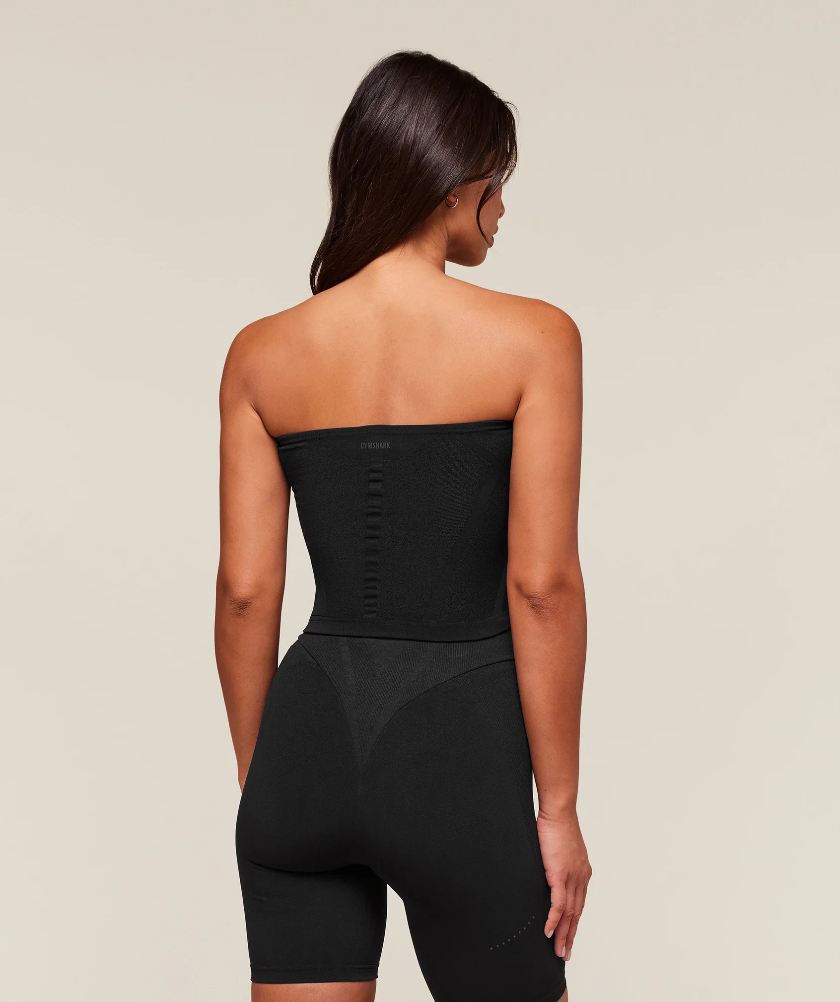 Gymshark everywear Warp Knit Tube Top - Black - Image 2