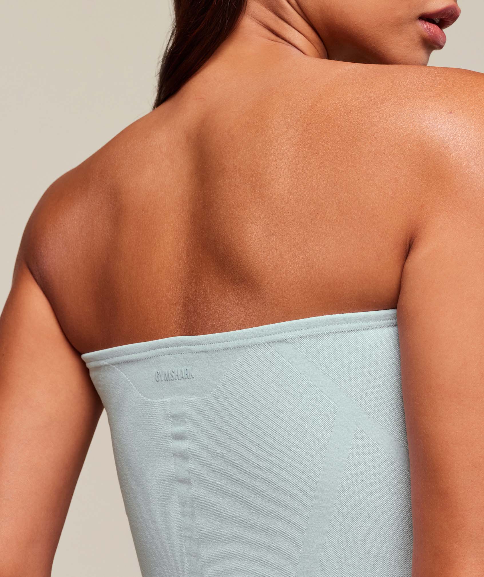 Gymshark everywear Warp Knit Tube Top - Frost Blue - Image 5