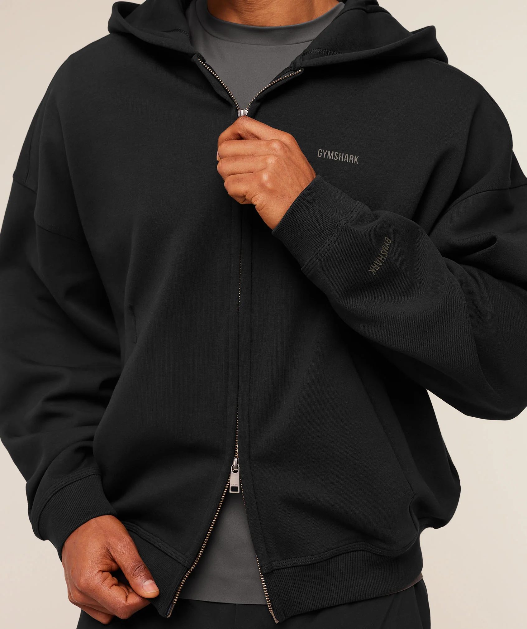 Gymshark Evolve Lightweight Zip Through Hoodie - Black - Image 4
