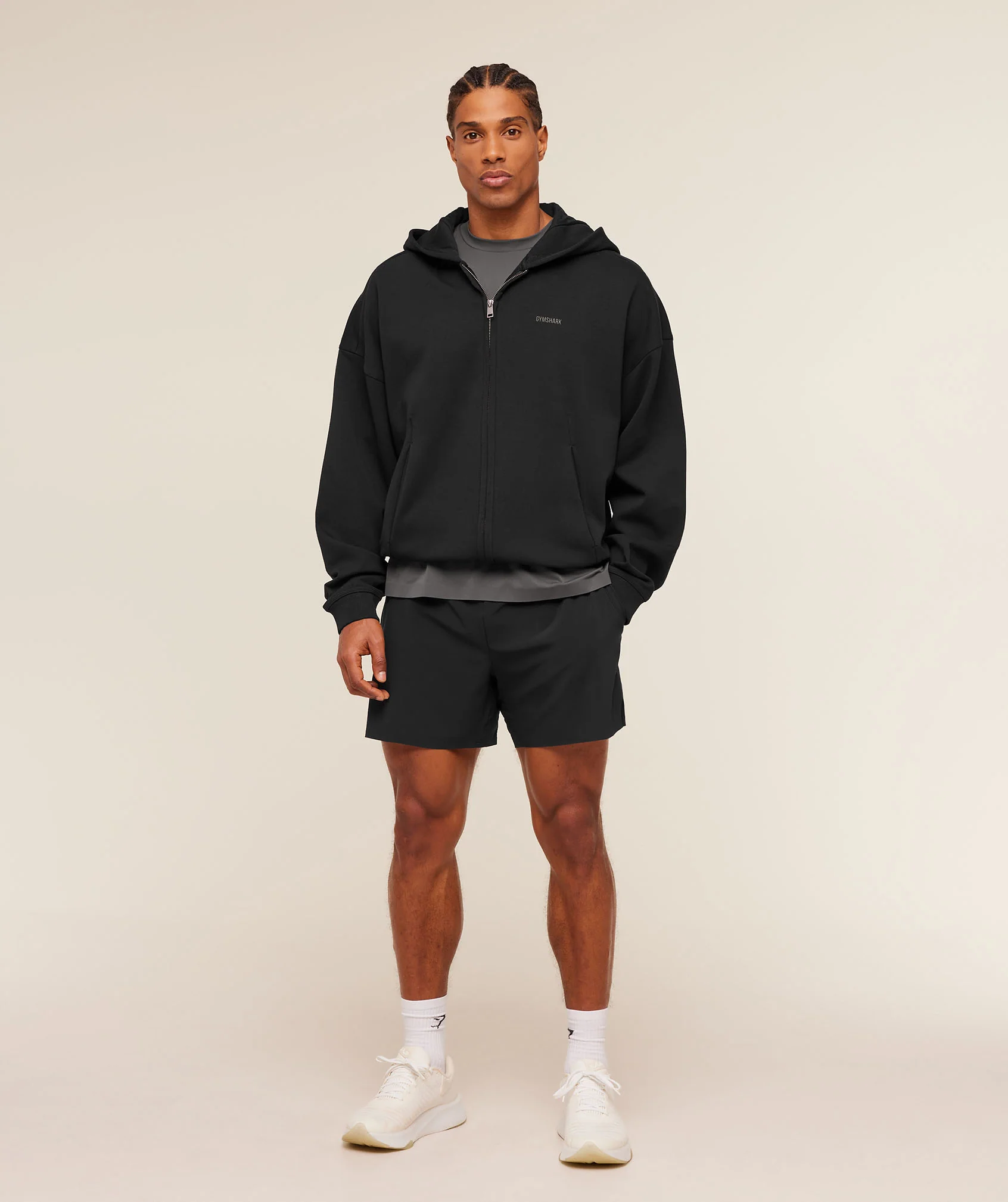 Gymshark Evolve Lightweight Zip Through Hoodie - Black - Image 5