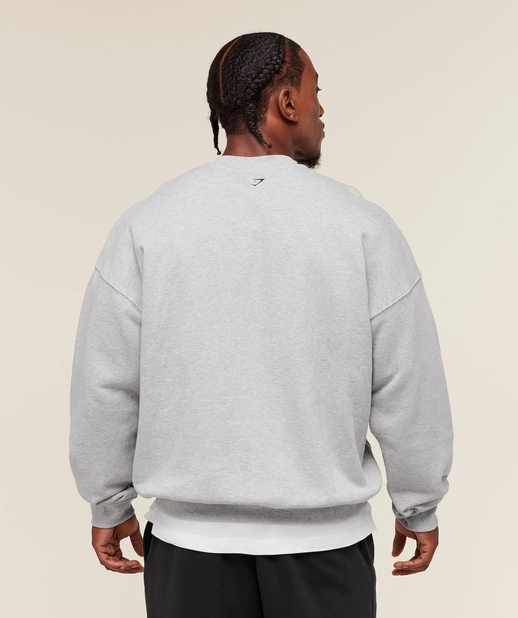 Gymshark Fade Graphic Crew - Light Grey Core Marl - Image 2
