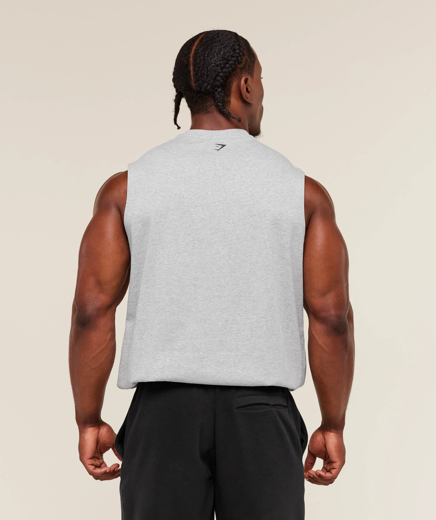 Gymshark Fade Graphic Tank - Light Grey Core Marl - Image 2